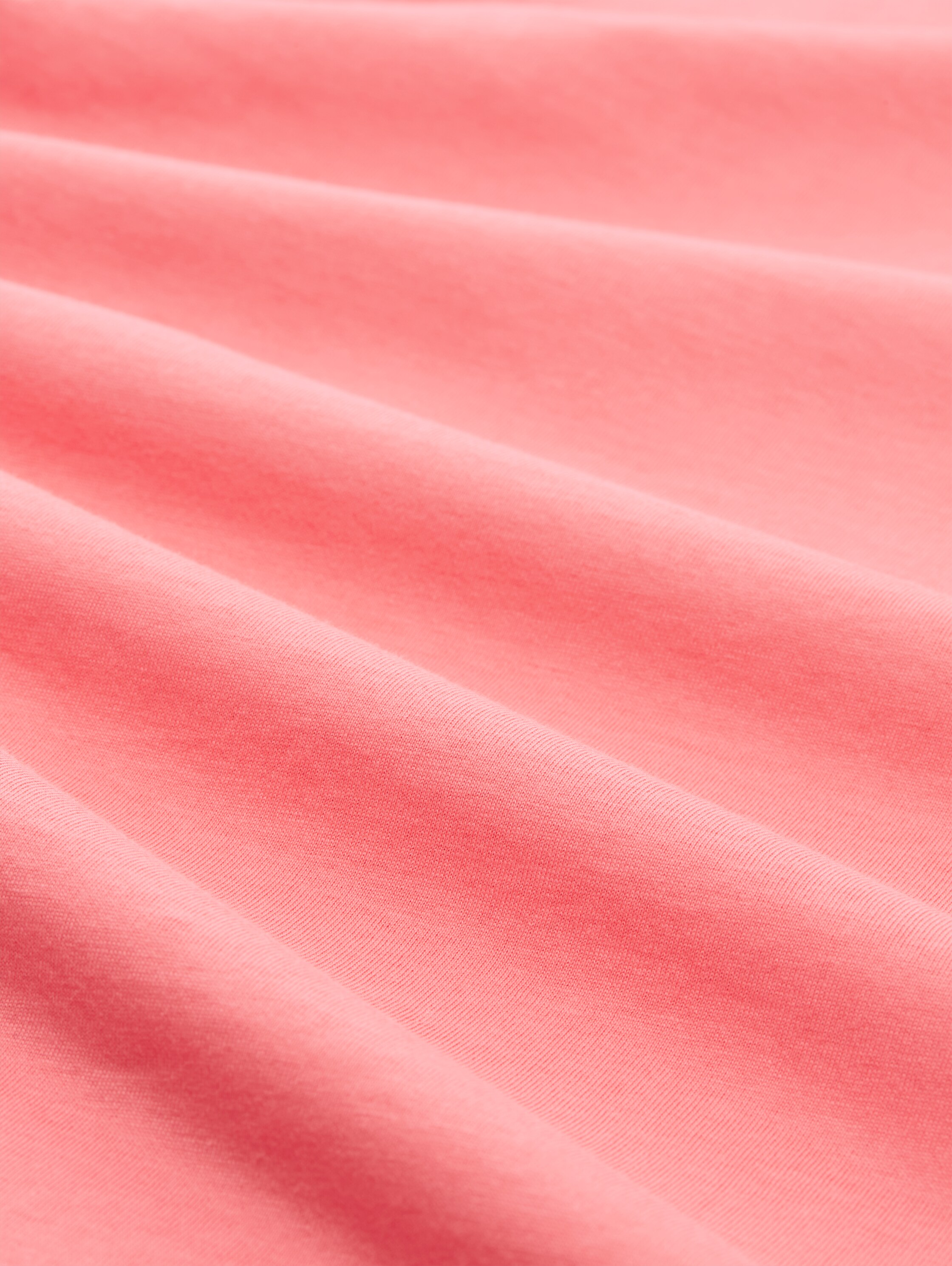 T-Shirt mit Logo-Stickerei - soft coral pink - Material-Ansicht