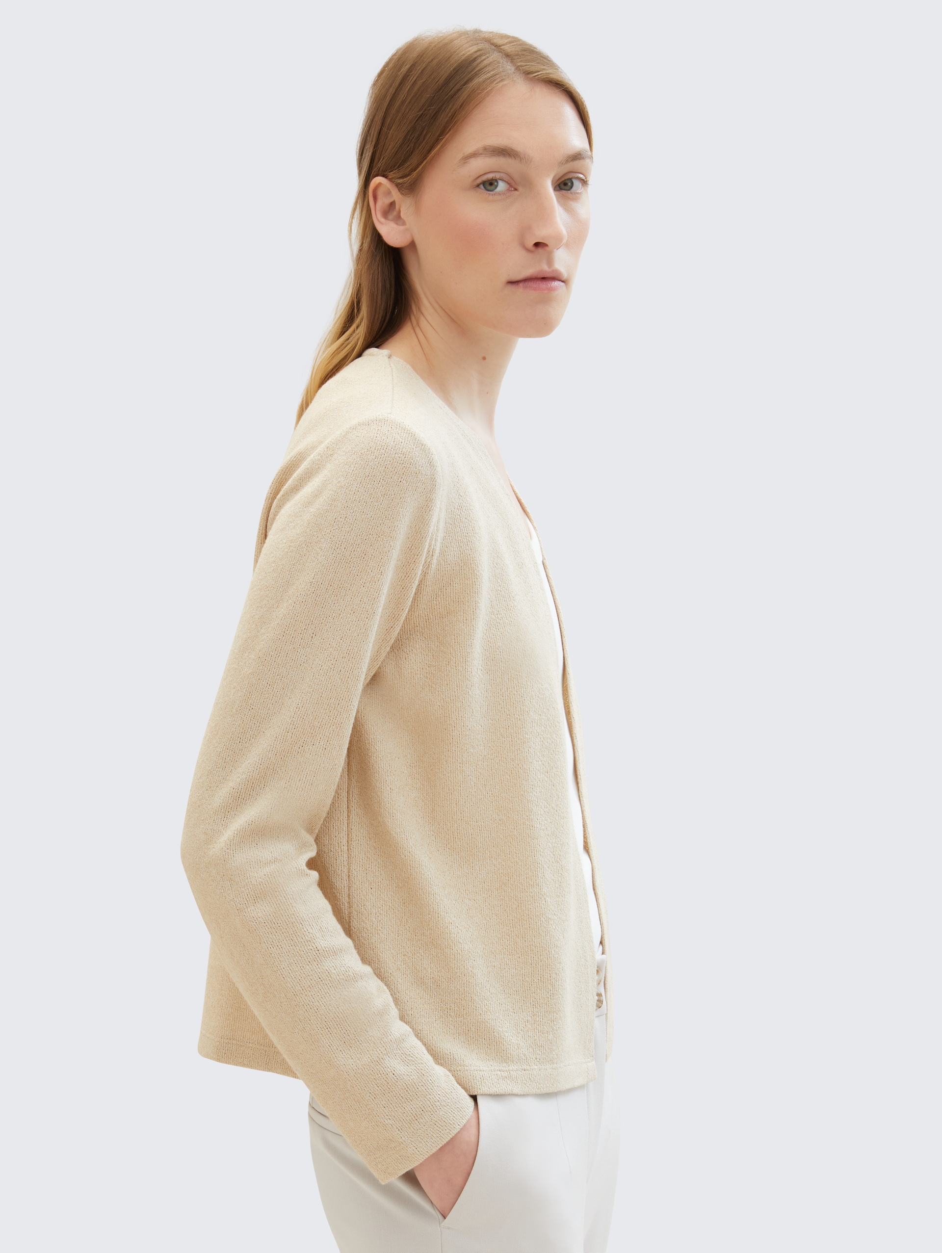 Basic Cardigan - Sandy Beige Melange