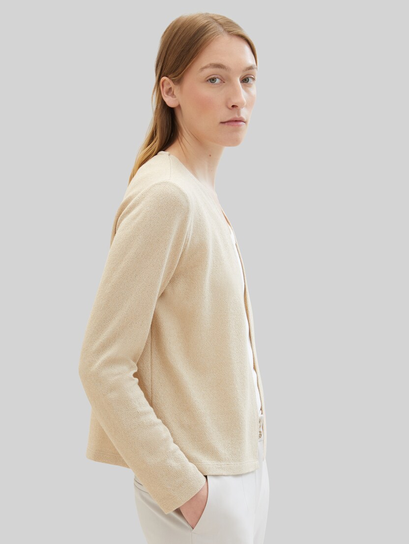Basic Cardigan von Women, Sandy Beige Melange