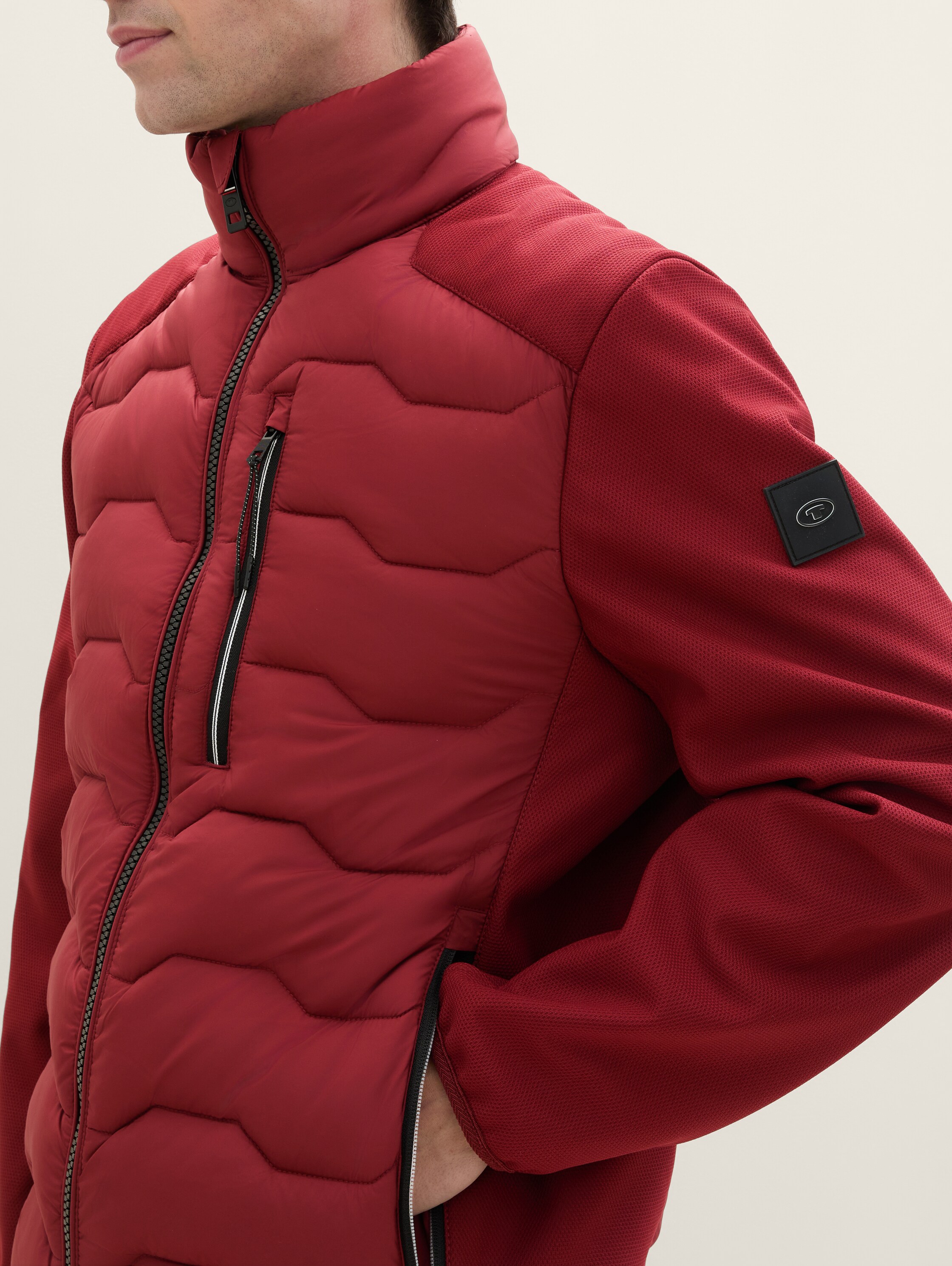 hybride jas met opstaande kraag - burgundy_dark_red - 