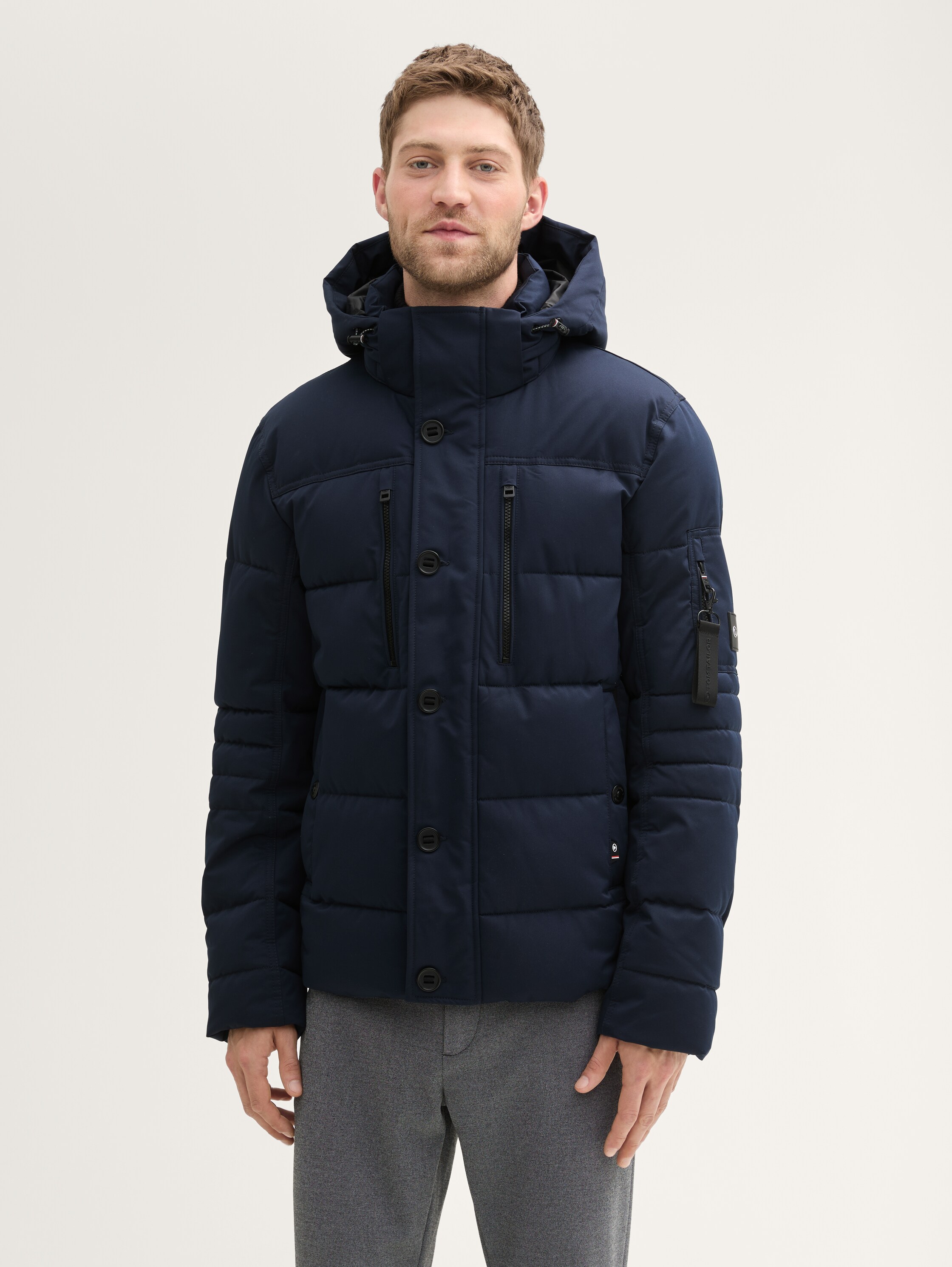 Puffer jacket with a detachable hood - sky_captain_blue_1 - 