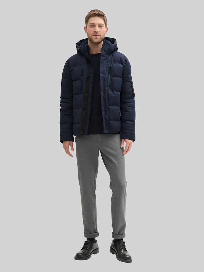 Pufferjacke mit abnehmbarer Kapuze von Men, sky captain blue