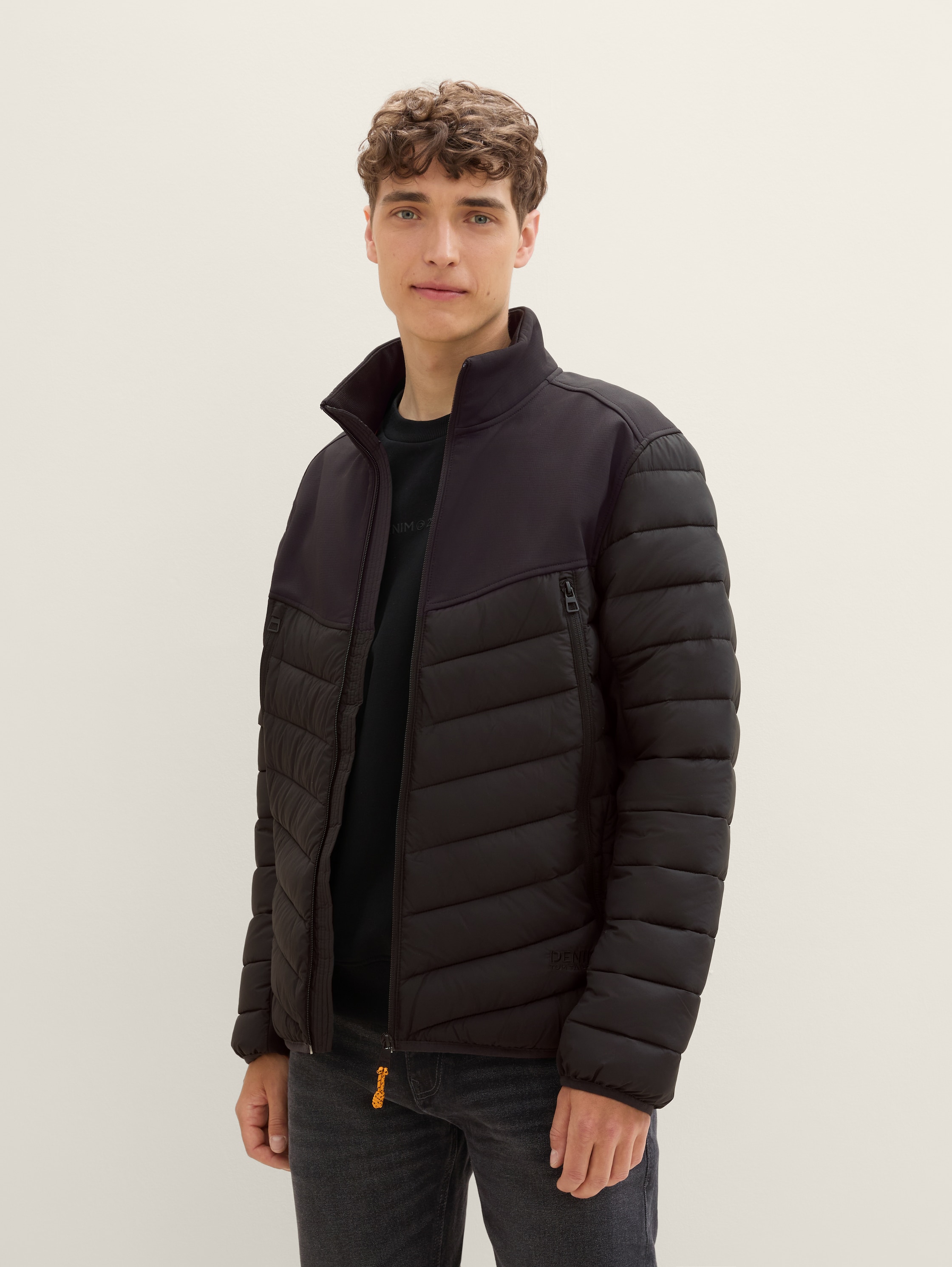 Hybride gewatteerde jas - black - 