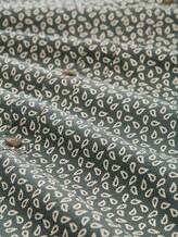 Chemise ajustée à motif - green white mini paisley print - Vue de la matière