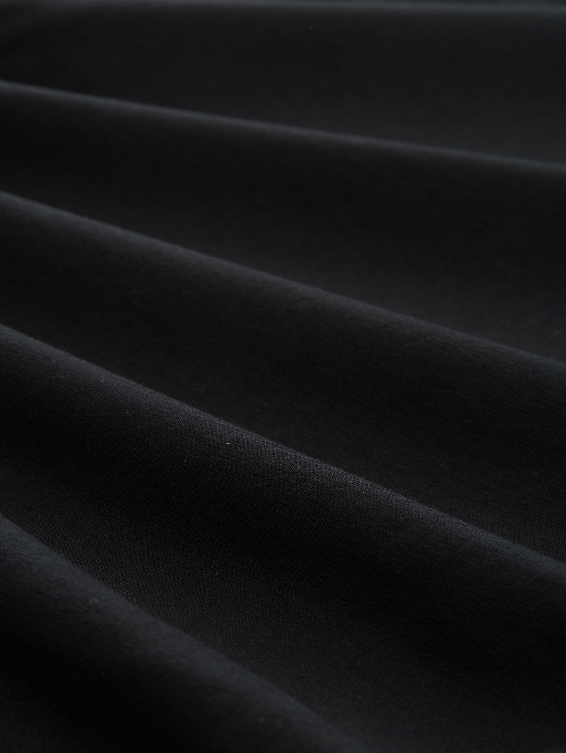 Slim Fit T-Shirt - deep black - Material-Ansicht