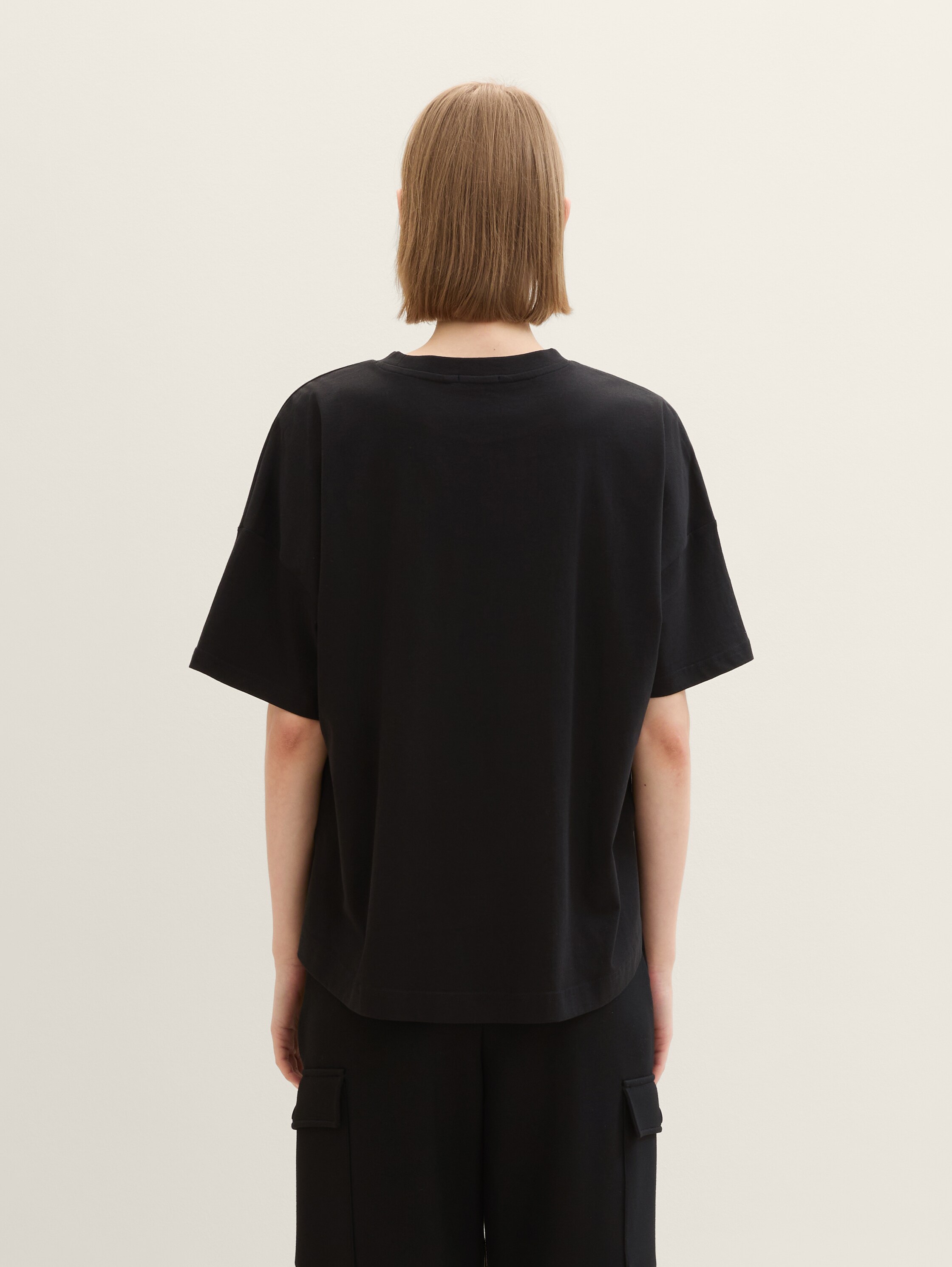Oversize T-Shirt aus Baumwolle - deep_black_1 - 