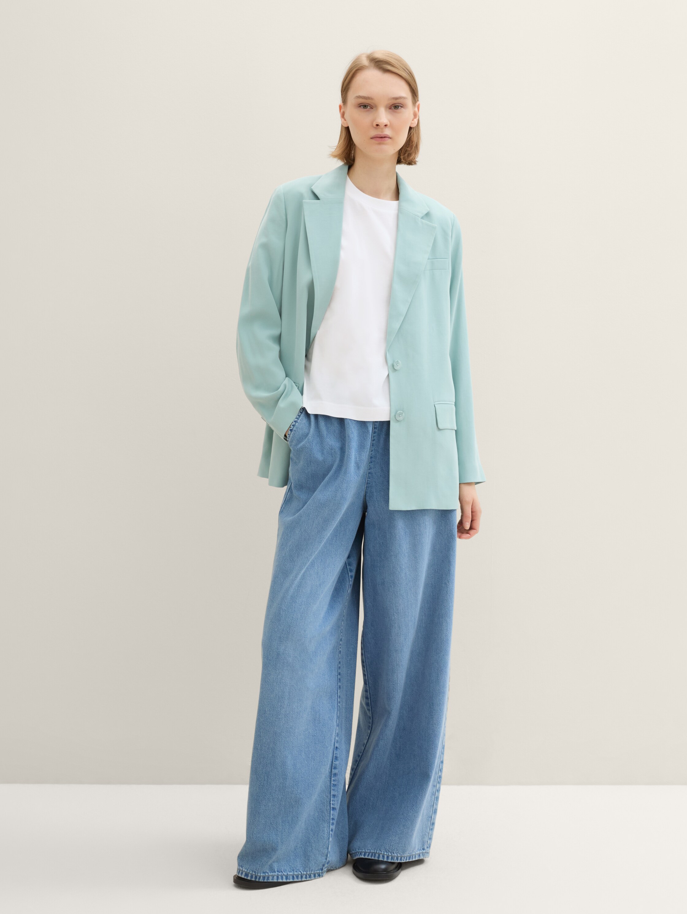 T-shirt van oversized katoen - white - 