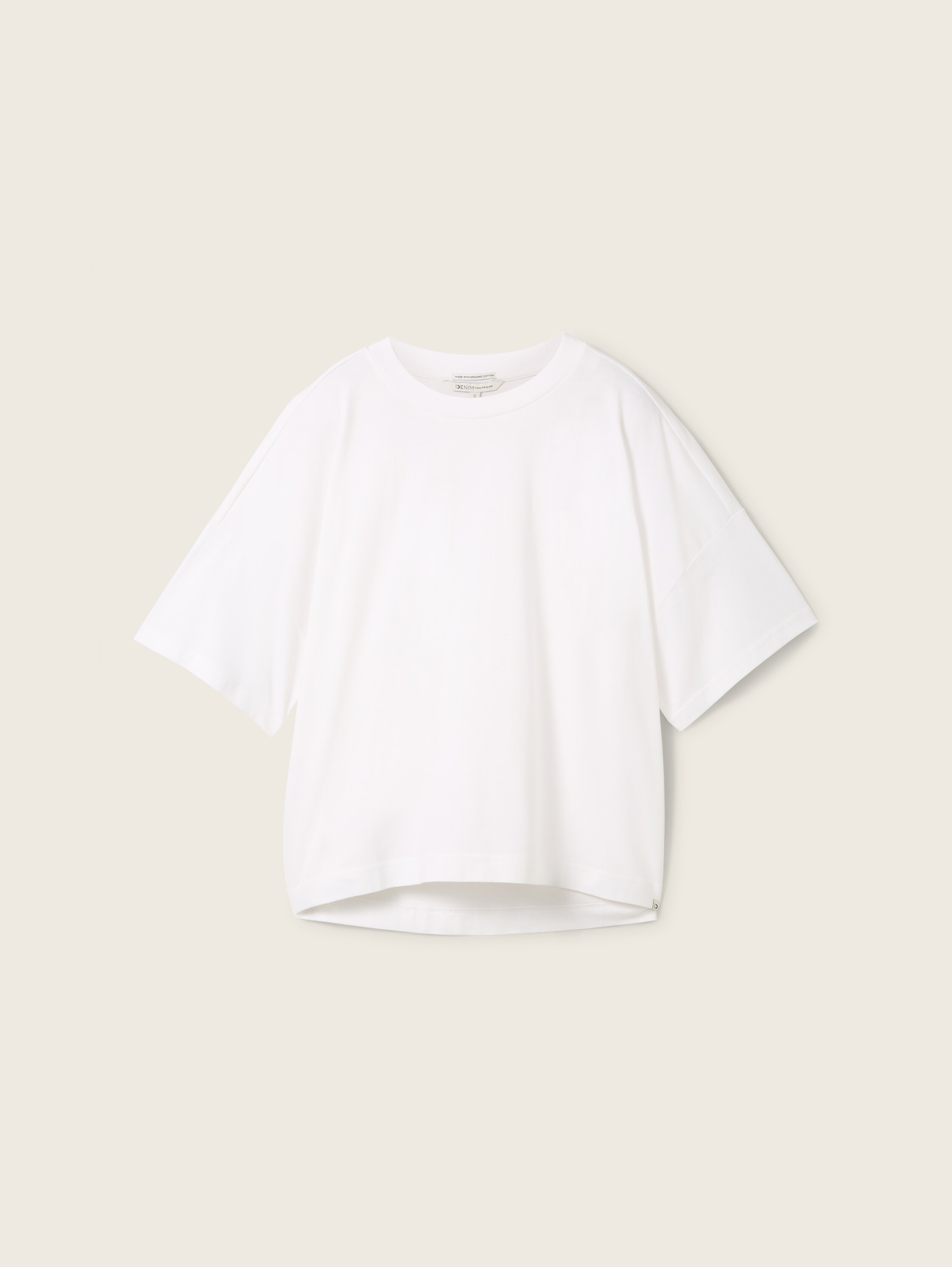 T-shirt van oversized katoen - white - 
