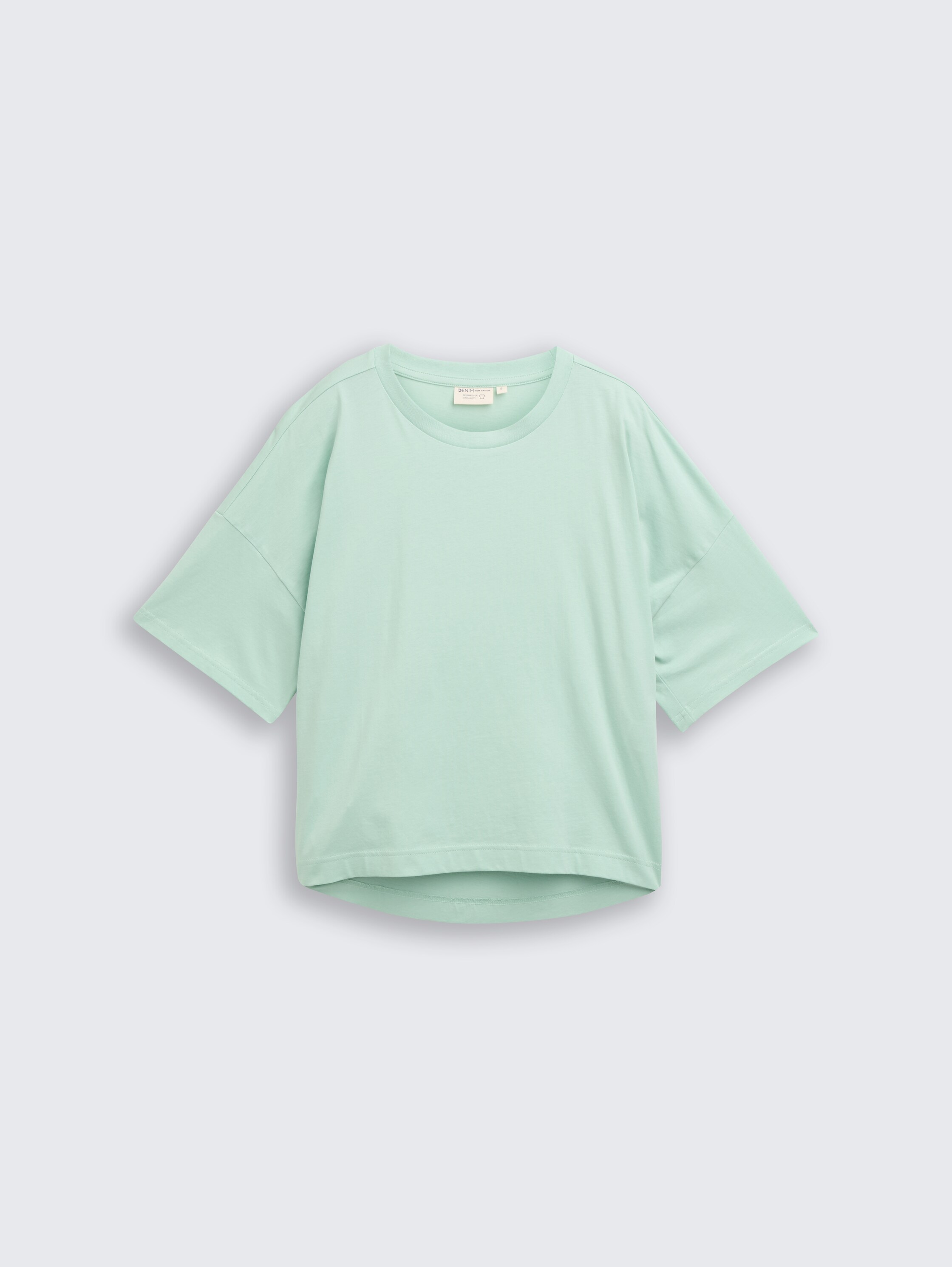 T-shirt van oversized katoen - mint_jade_turqouise - 