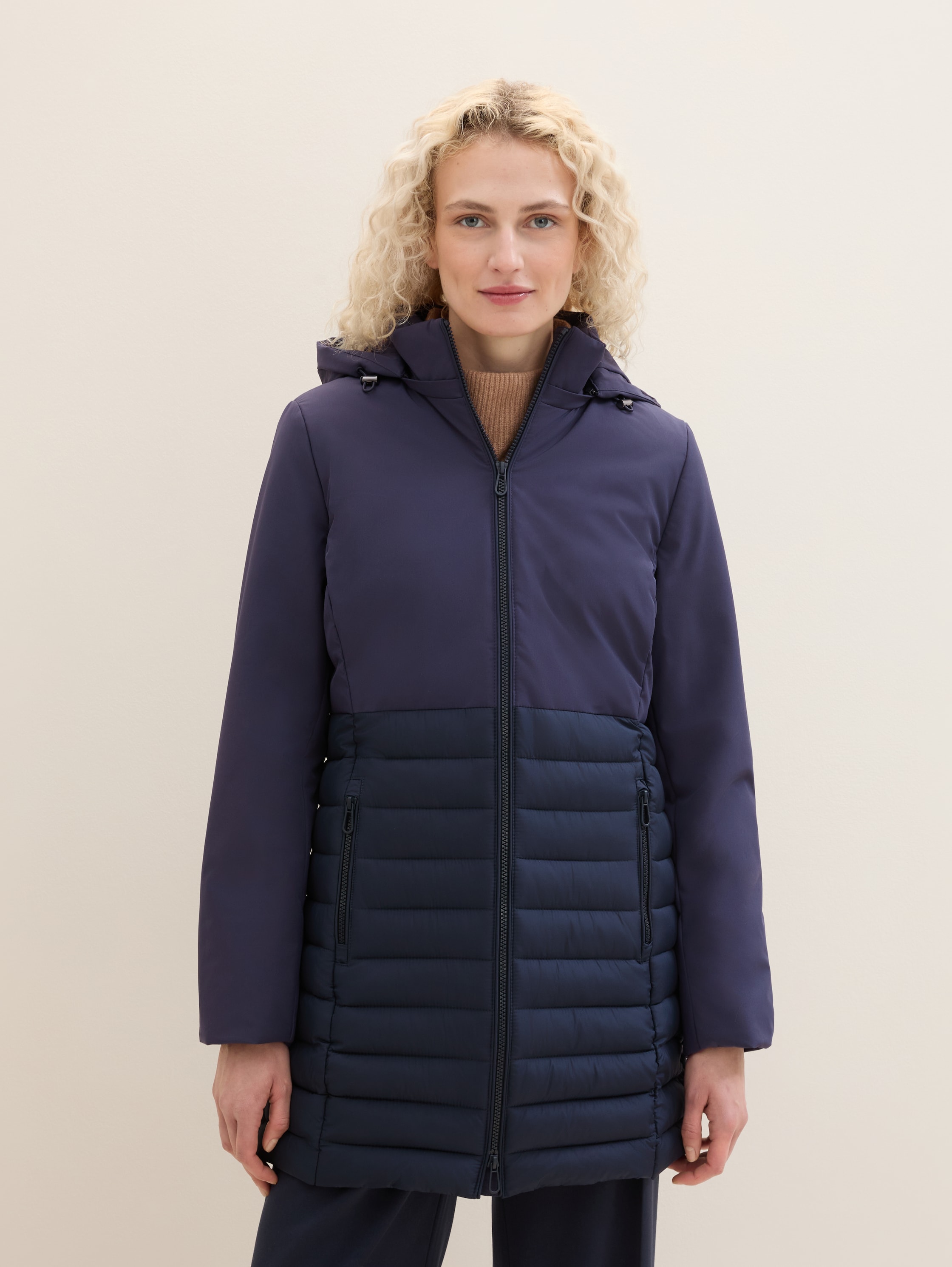 Hybride mantel met capuchon - sky_captain_blue_1 -