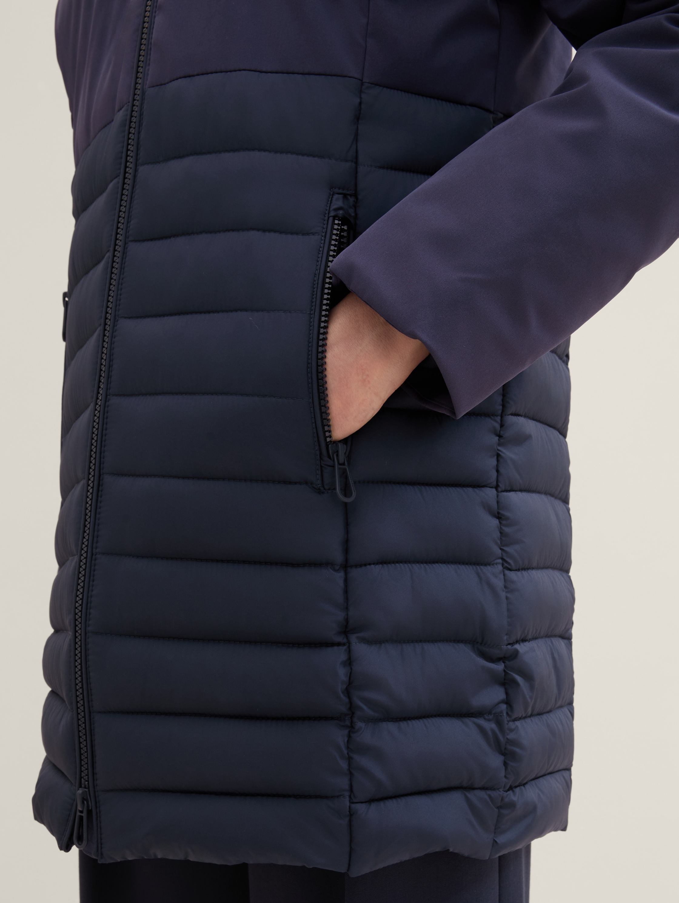 Hybride mantel met capuchon - sky_captain_blue_1 -