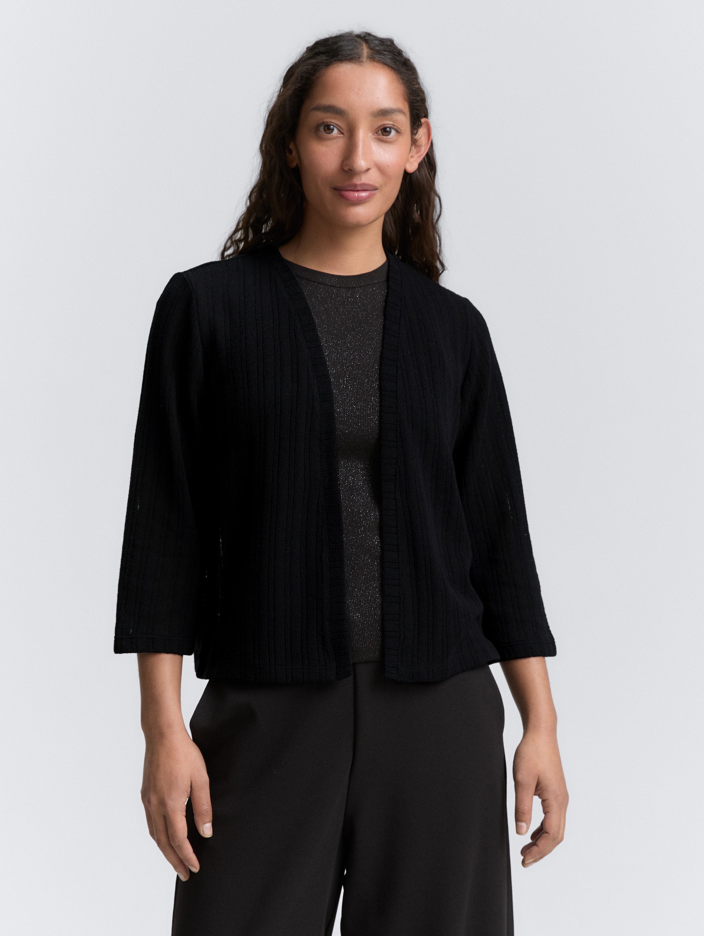 Cardigan mit 3/4-Arm - deep_black_1 - 