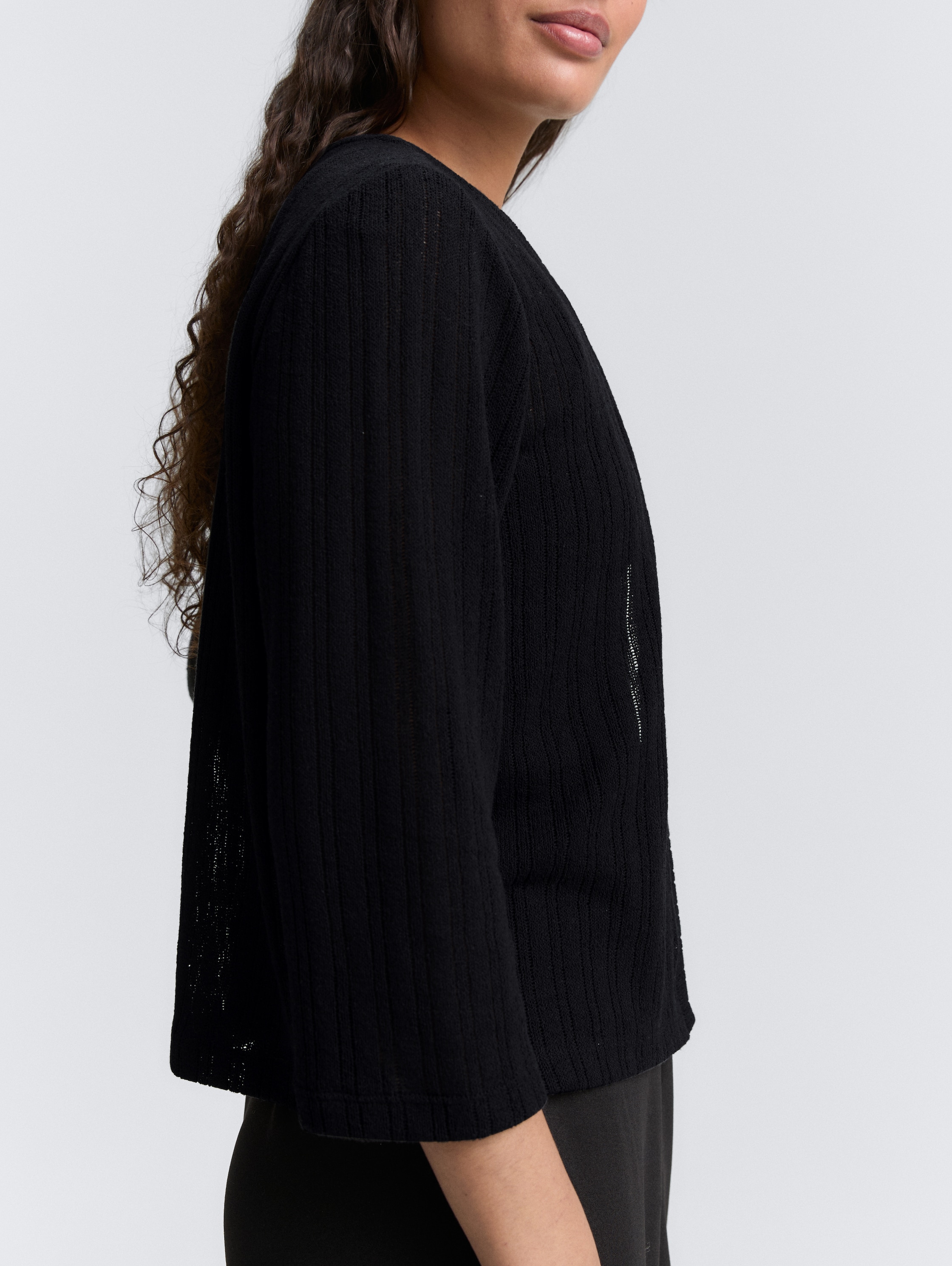 Cardigan mit 3/4-Arm - deep_black_1 - 