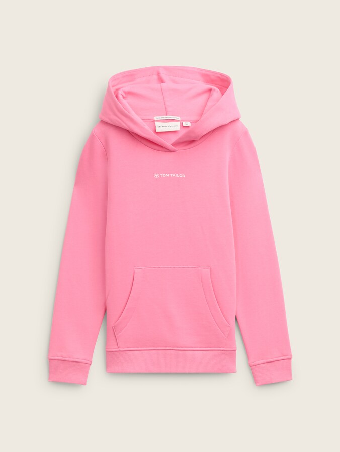 Hoodie-sweatshirt met logoprint door Mini Girls, pink universe
