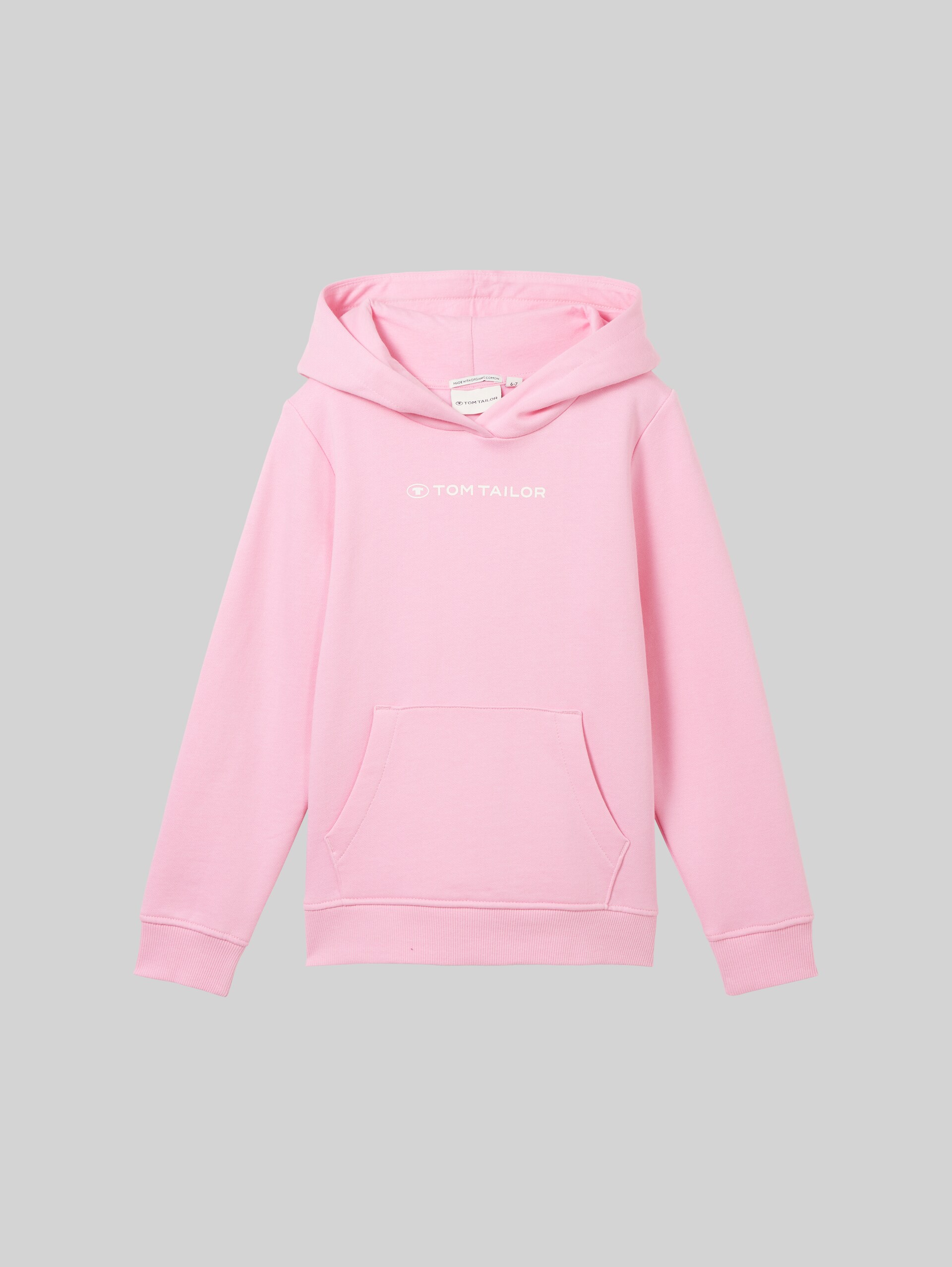 Hoodie met logoprint - fresh summertime pink - Product vooraanzicht