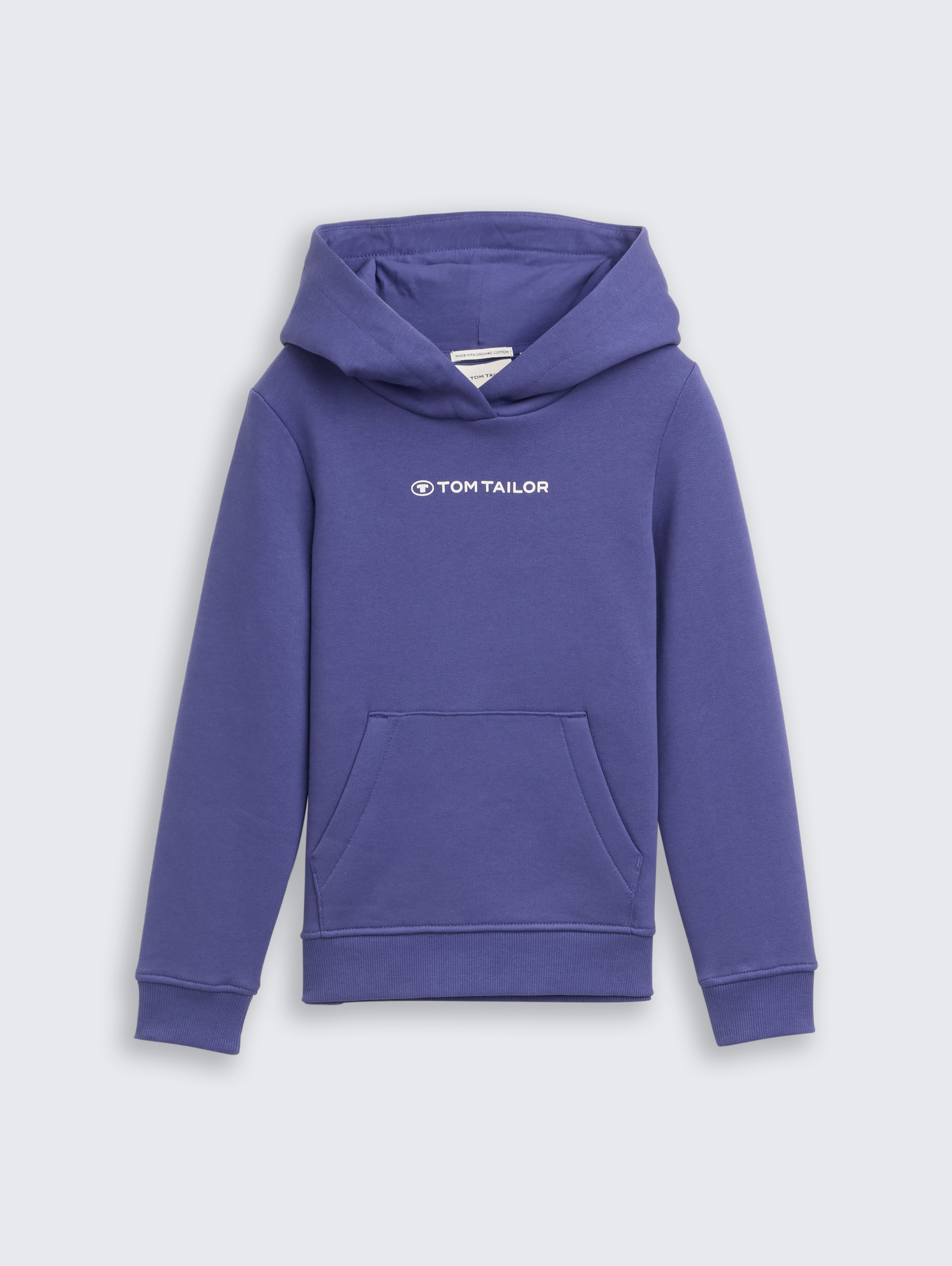 Hoodie Sweatshirt mit Logo-Print von Mini Girls, dark blue harbor