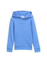 Sélectionné, Sweat à capuche avec logo imprimé par Tom Tailor, bleu