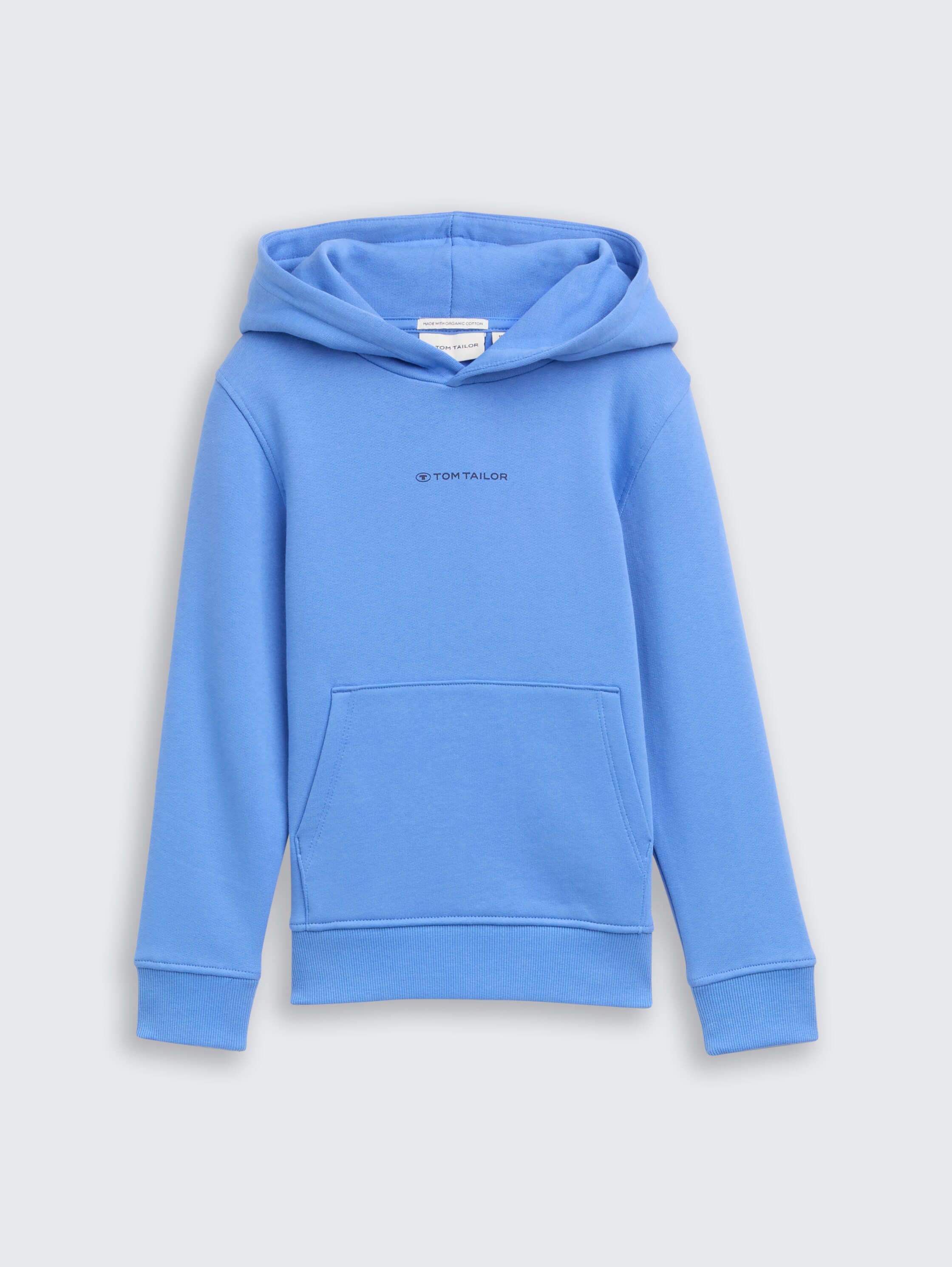 Hoodie sweatshirt with logo print - soft_mid_blue - 