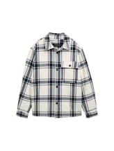 Ausgewählt, Kariertes Overshirt von Tom Tailor, weiß