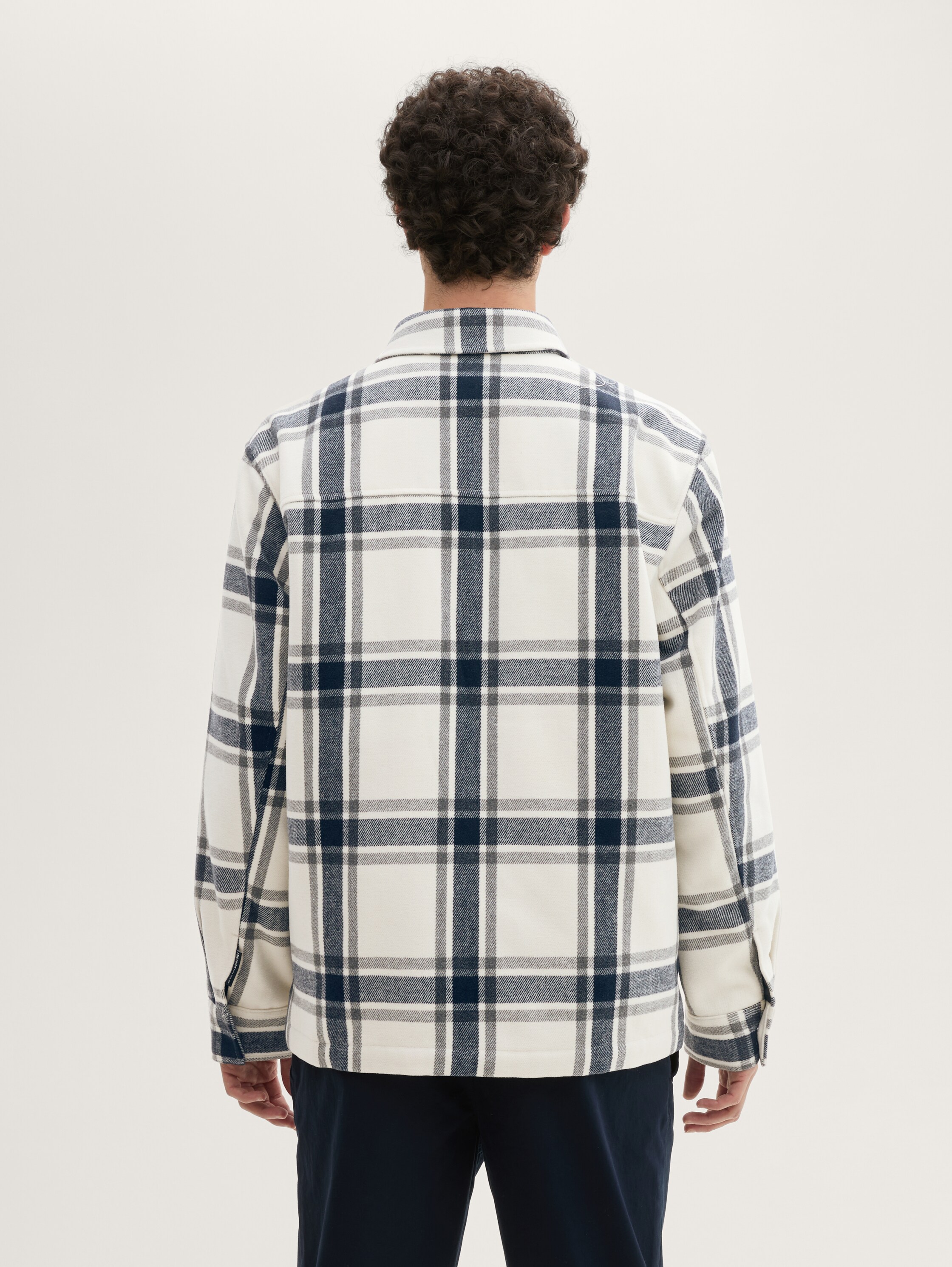 Checked overshirt - beige_wool_check - 