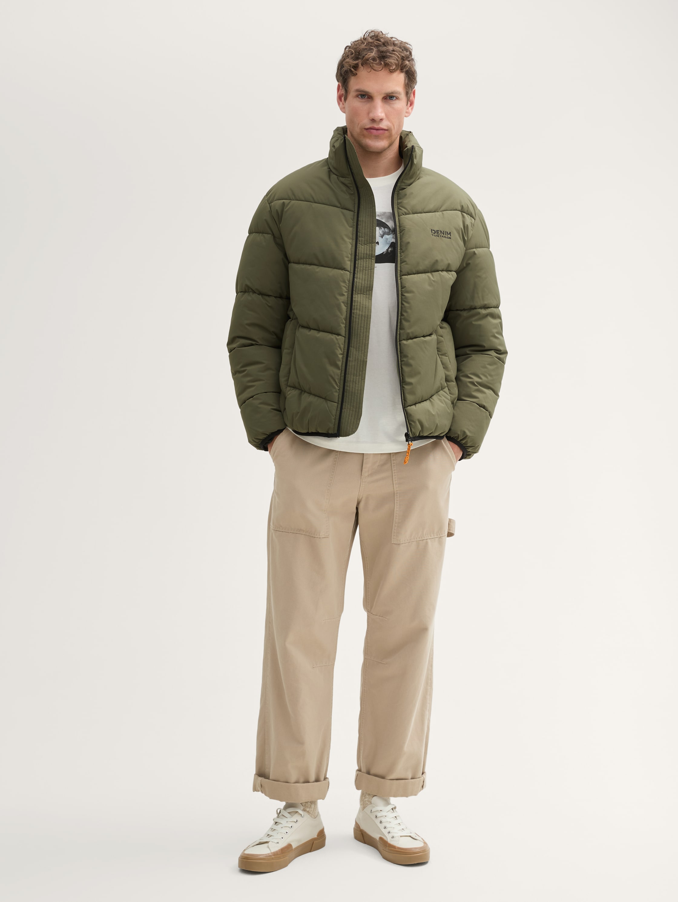 Wasserabweisende Pufferjacke - urban_olive_green - 