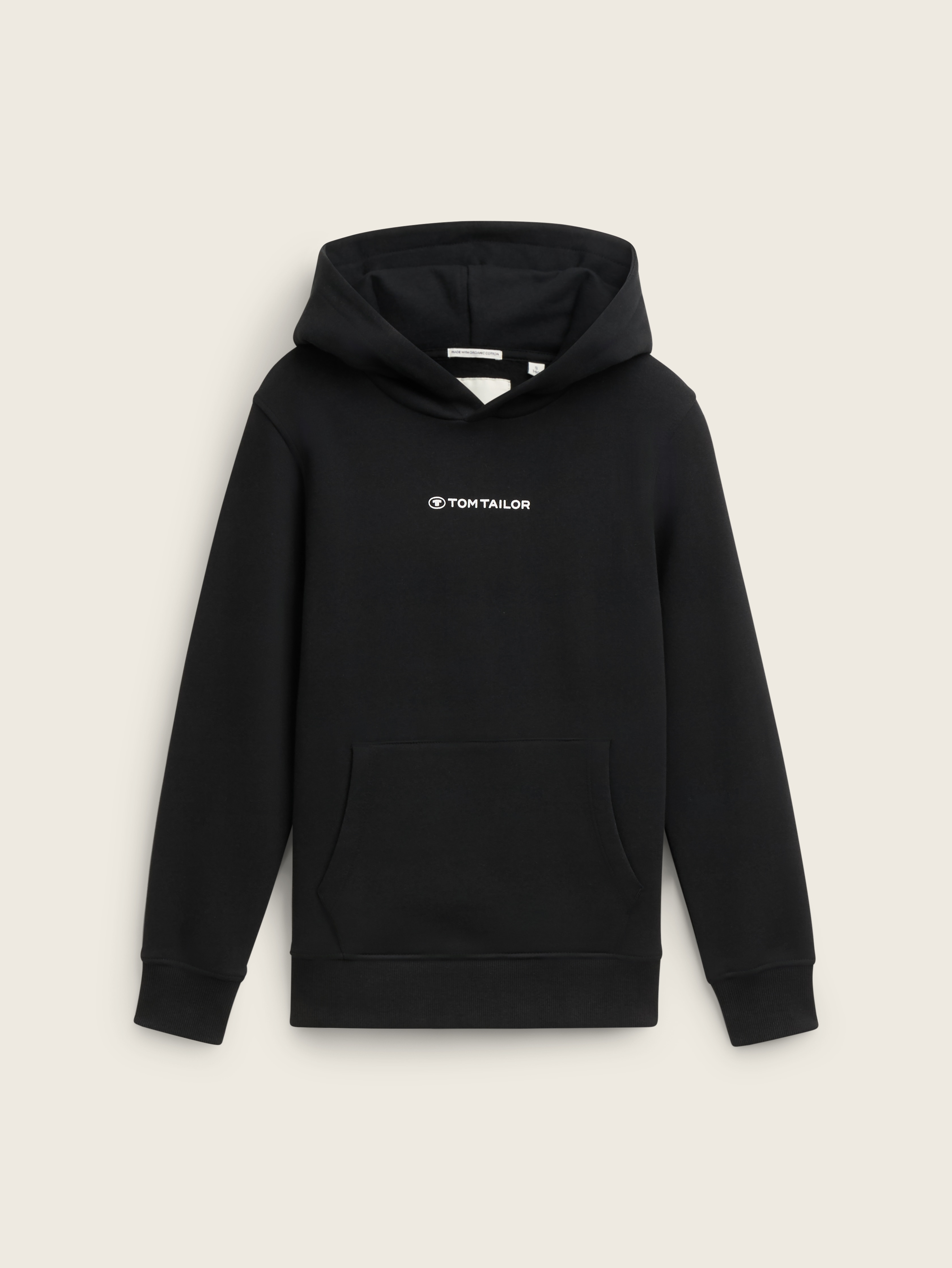 Hoodie Sweatshirt mit Logo-Print von Teen Boys, heavy black