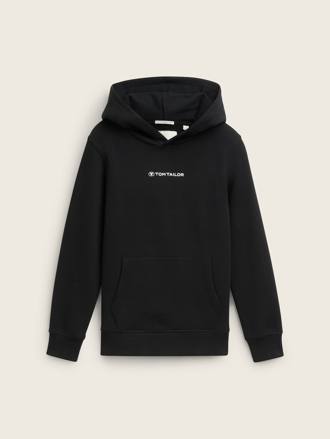 Hoodie Sweatshirt mit Logo-Print - heavy black - Vorder-Produkt-Ansicht