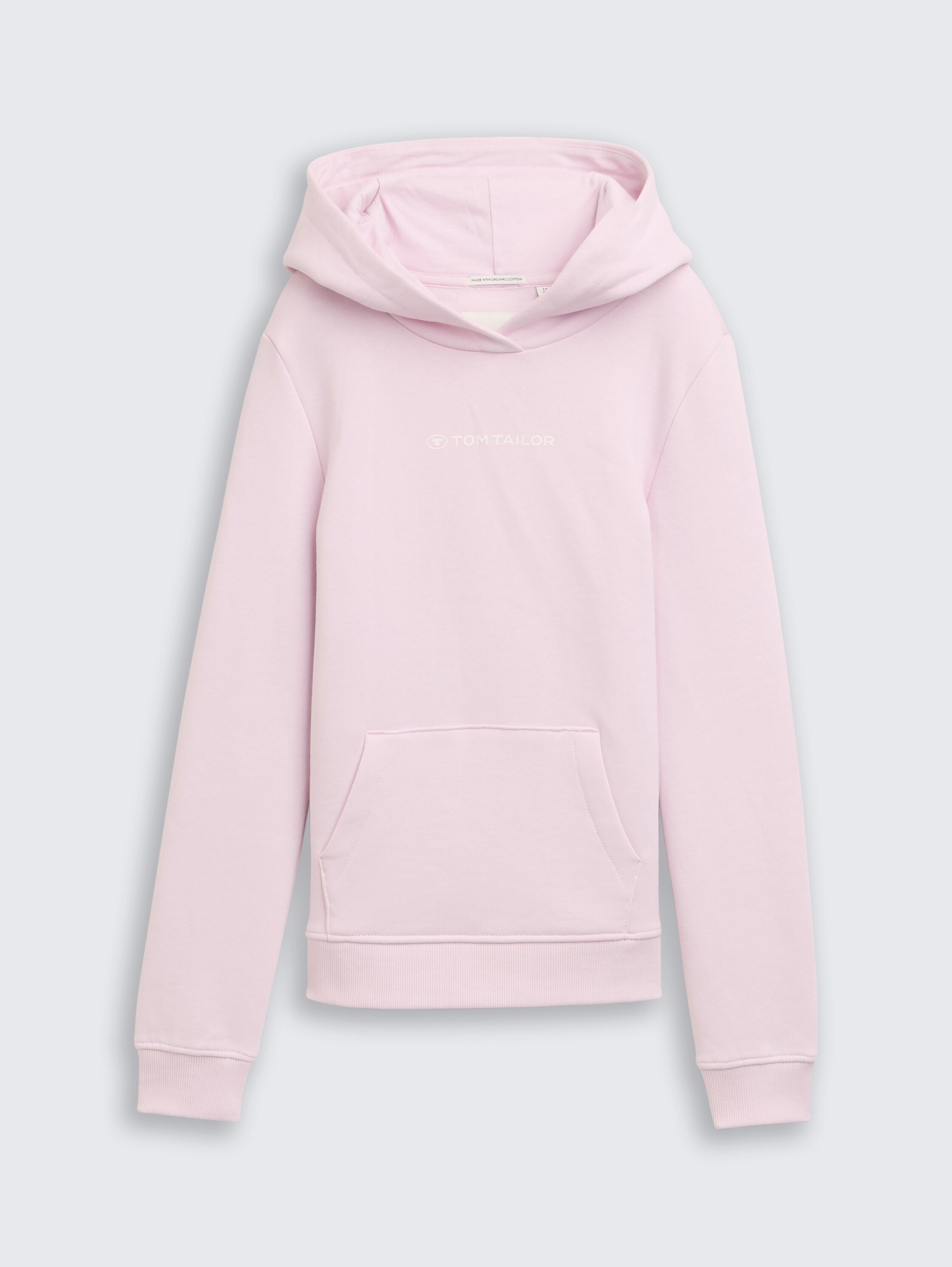 Hoodie sweatshirt with logo print - breeze_rose - 