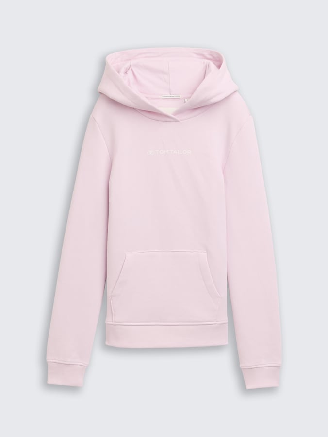 Hoodie-sweatshirt met logoprint door Teen Girls, breeze rose
