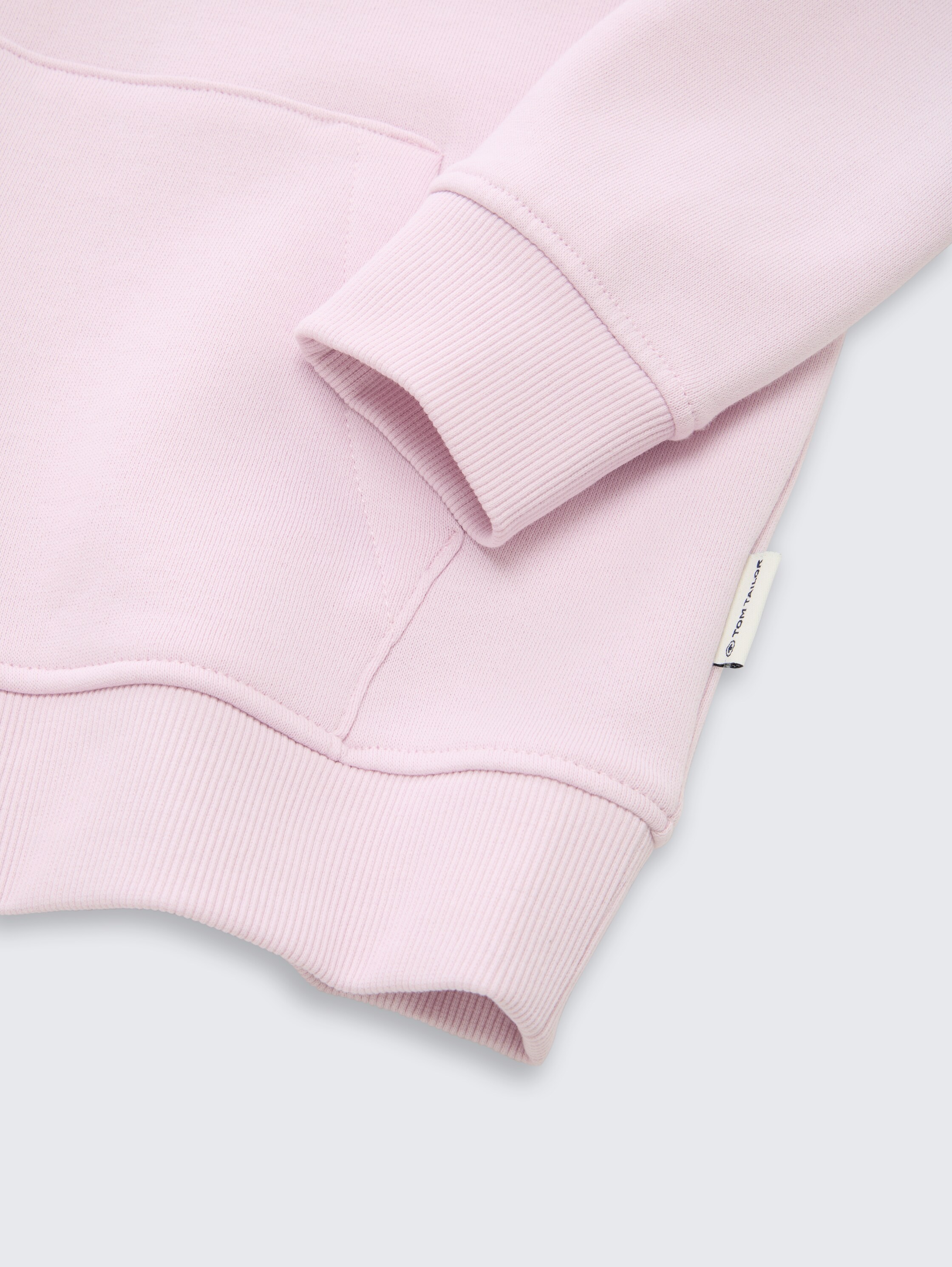 Hoodie sweatshirt with logo print - breeze_rose - 