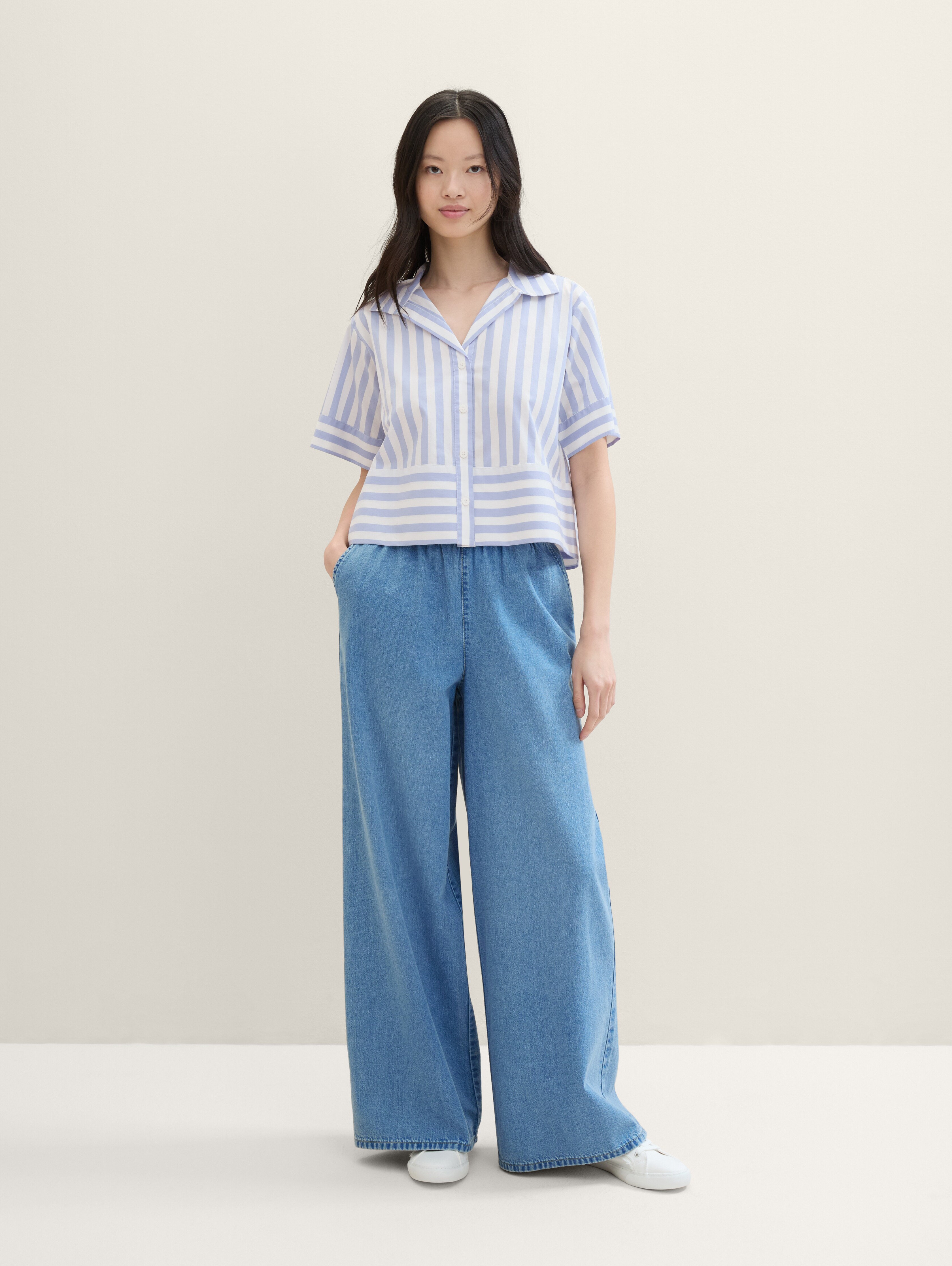 Shirt blouse with stripe pattern by Tom Tailor