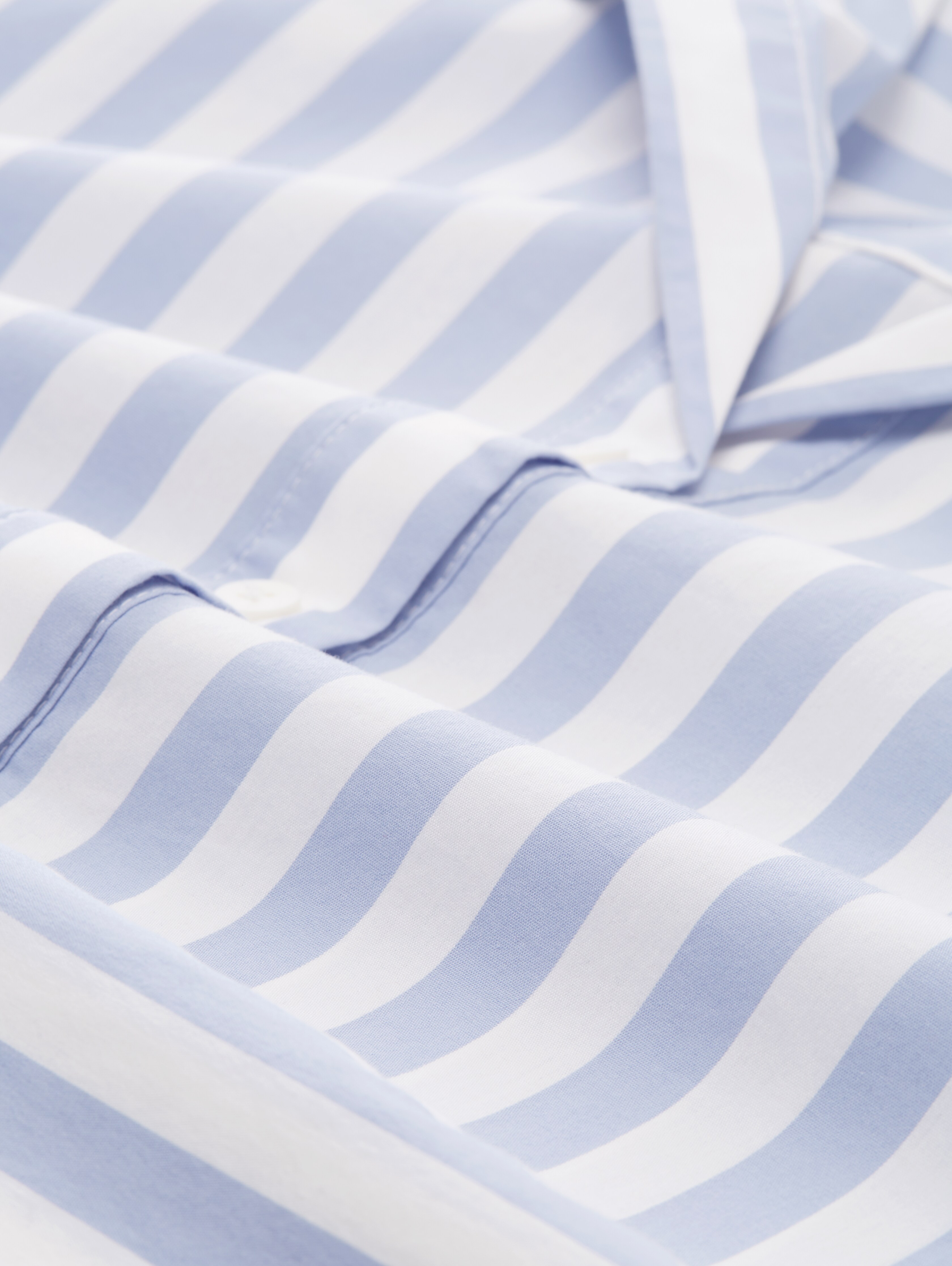 Chesty - はる　stripe embroider logo blouse Women Embroidery Aesthetics Shirts V Neck Button Down Blouse