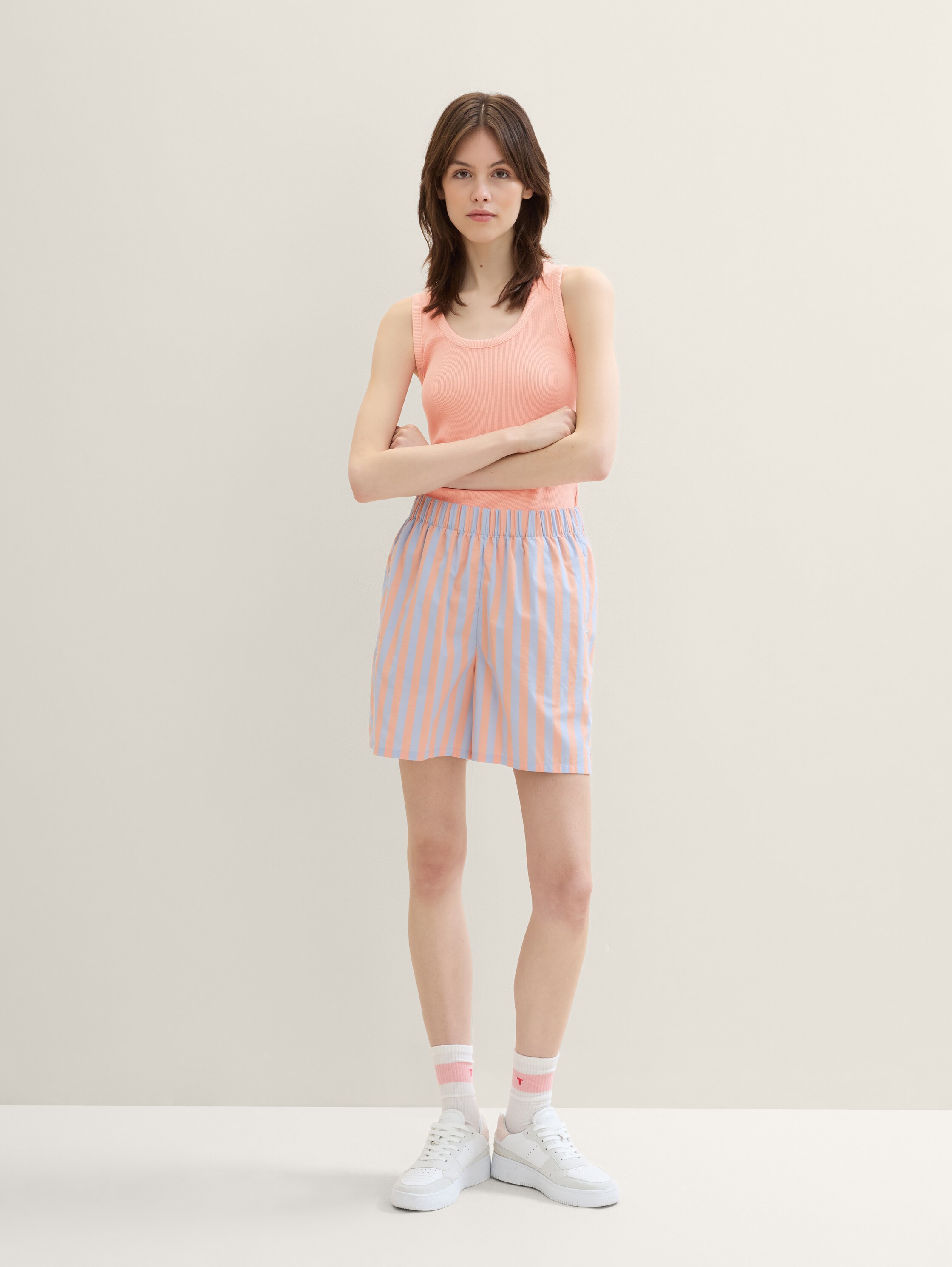 Gestreifte Relaxed Shorts - 2