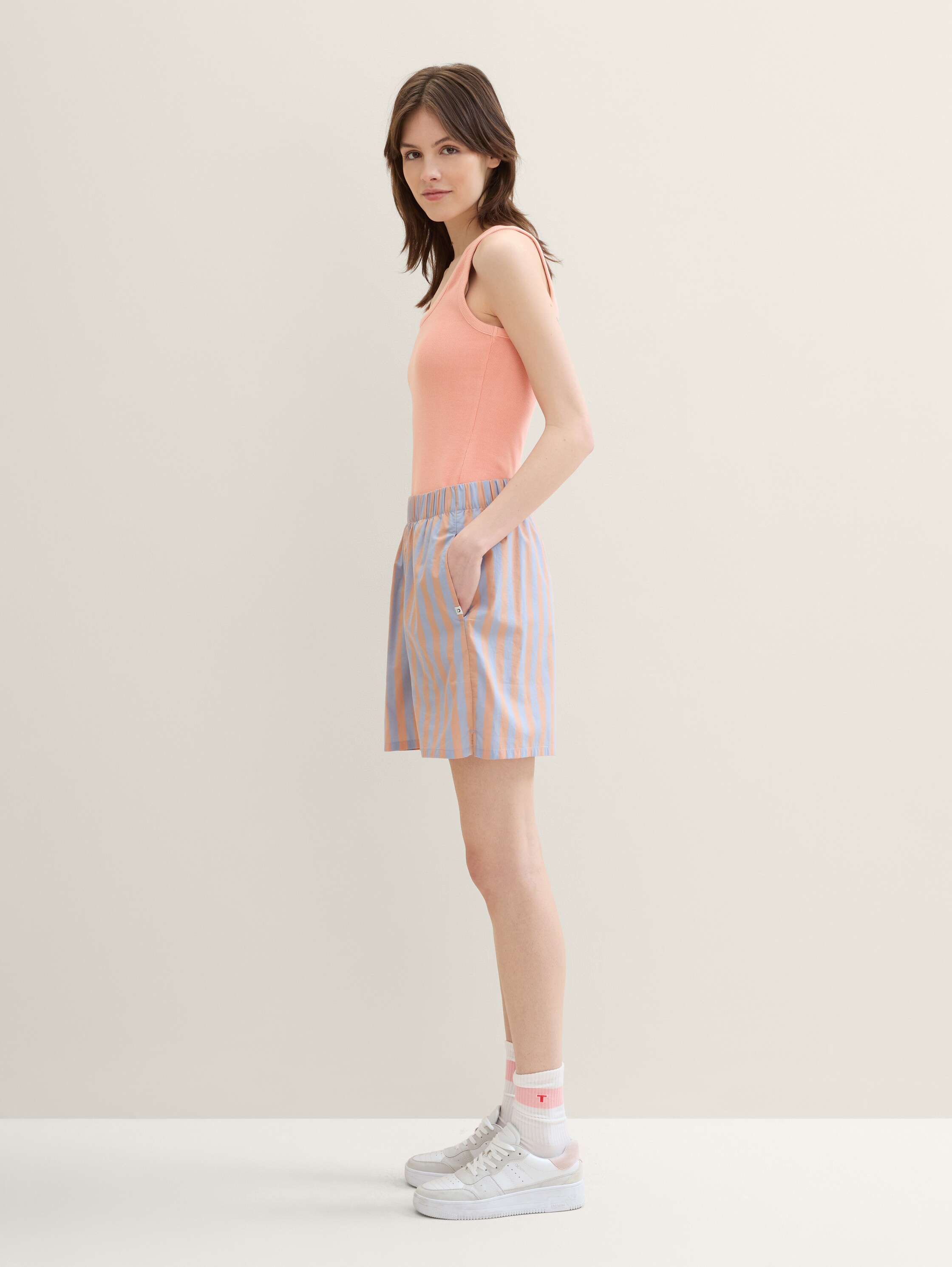 Gestreifte Relaxed Shorts - 8