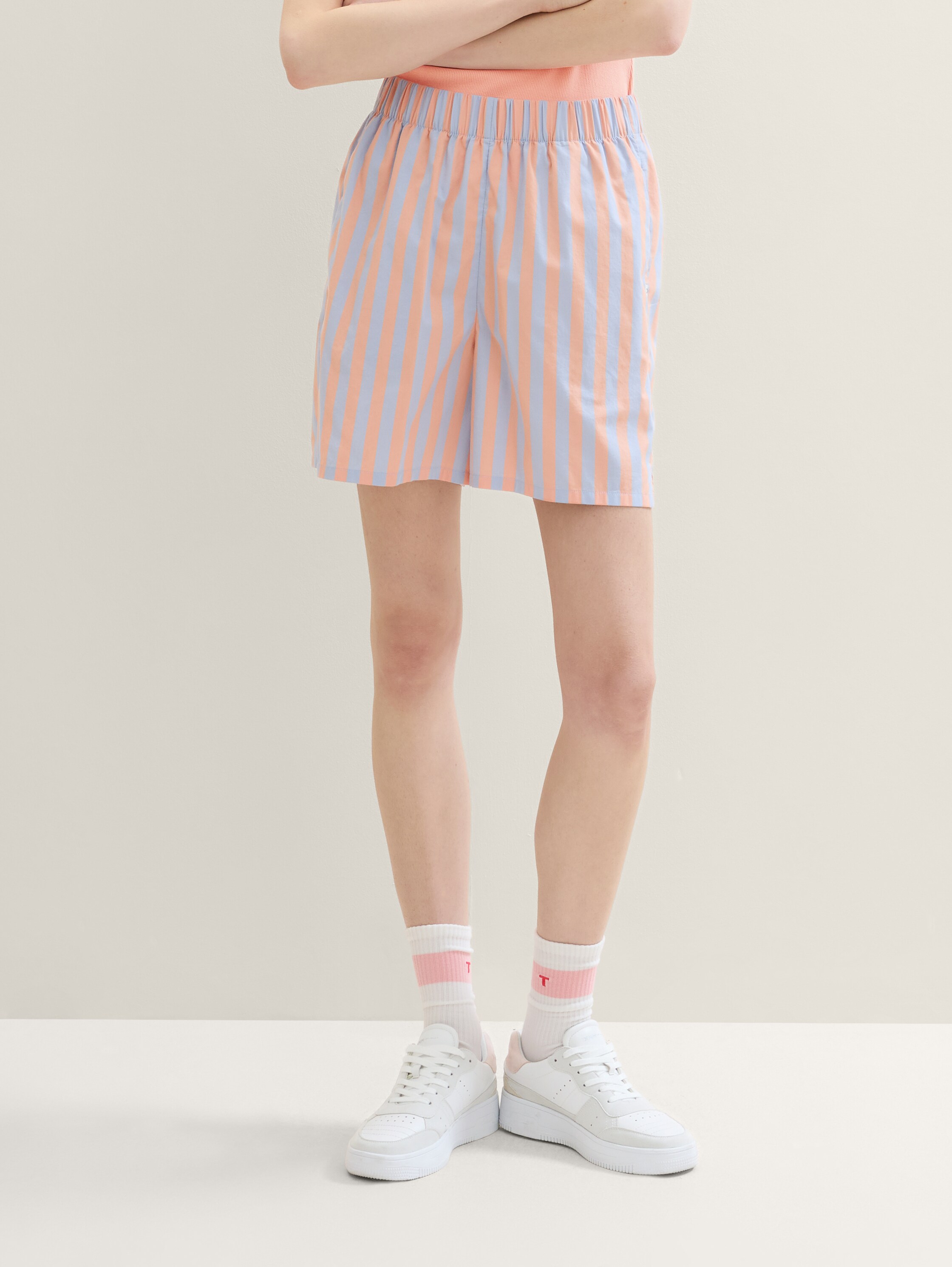 Gestreifte Relaxed Shorts - 6
