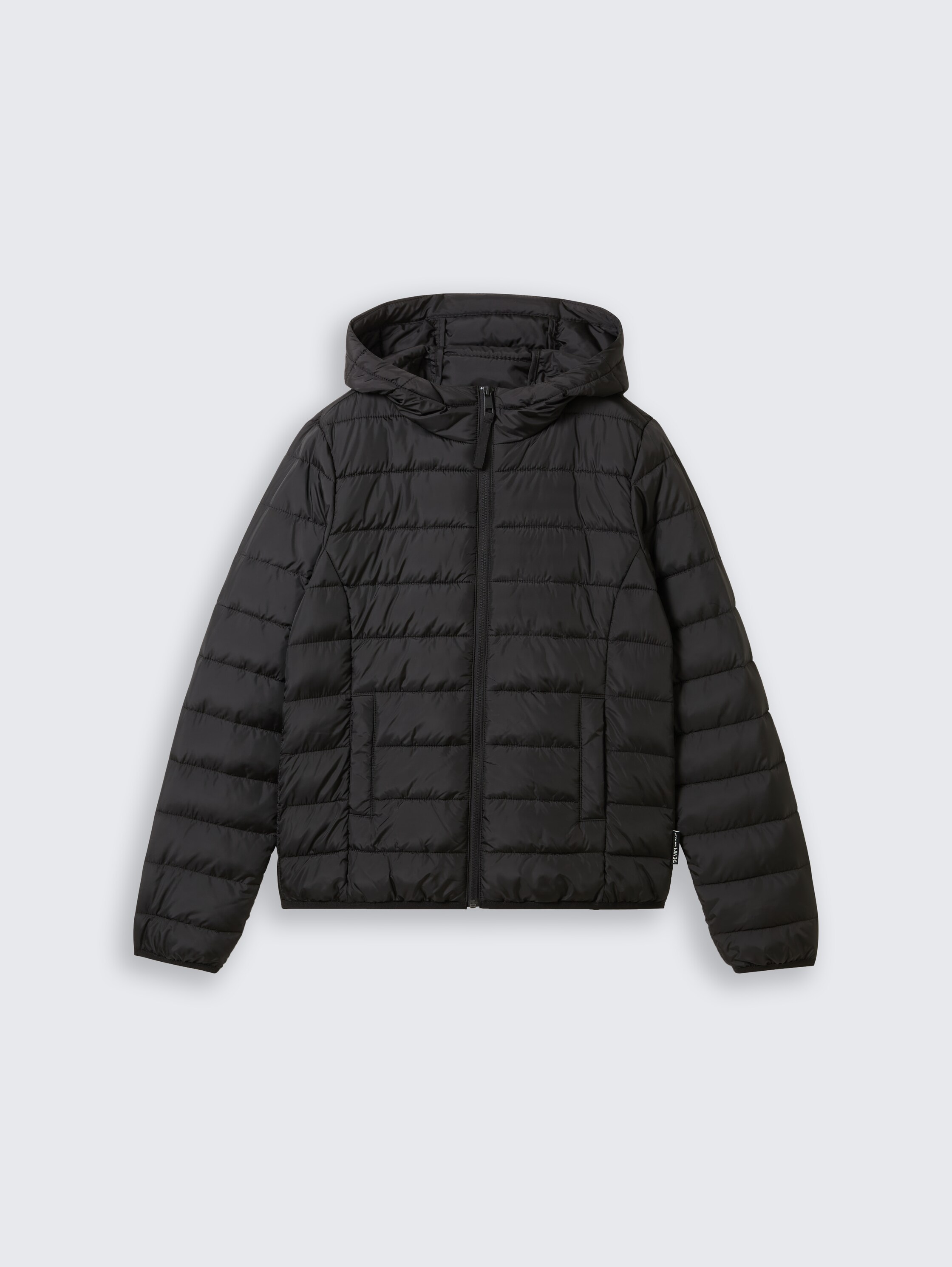 Lichtgewicht gewatteerde jas met hoodie - deep_black_1 - 
