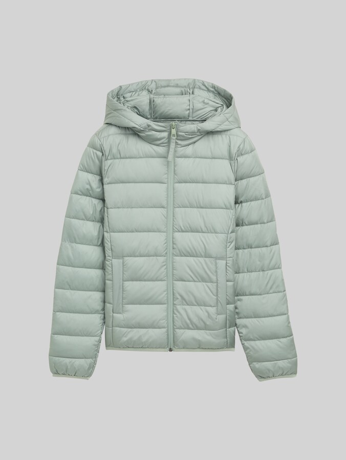 Lightweight Steppjacke mit Kapuze von Denim Female, gleam jade green