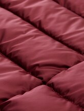 Lightweight quilted jacket with a hood - deep wine red - Product detail view