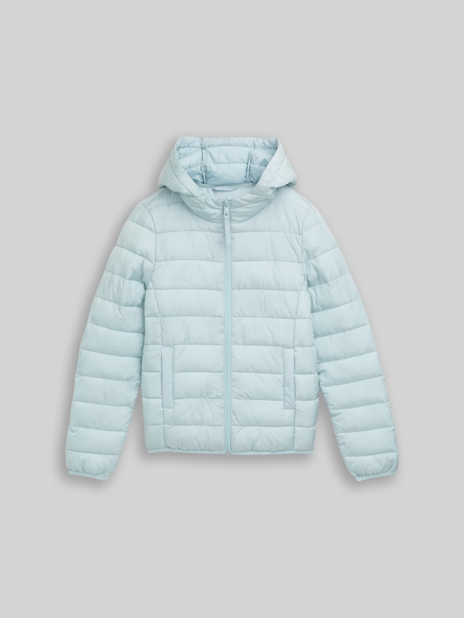 Veste matelassée légère à capuche par Denim Female, new ice blue