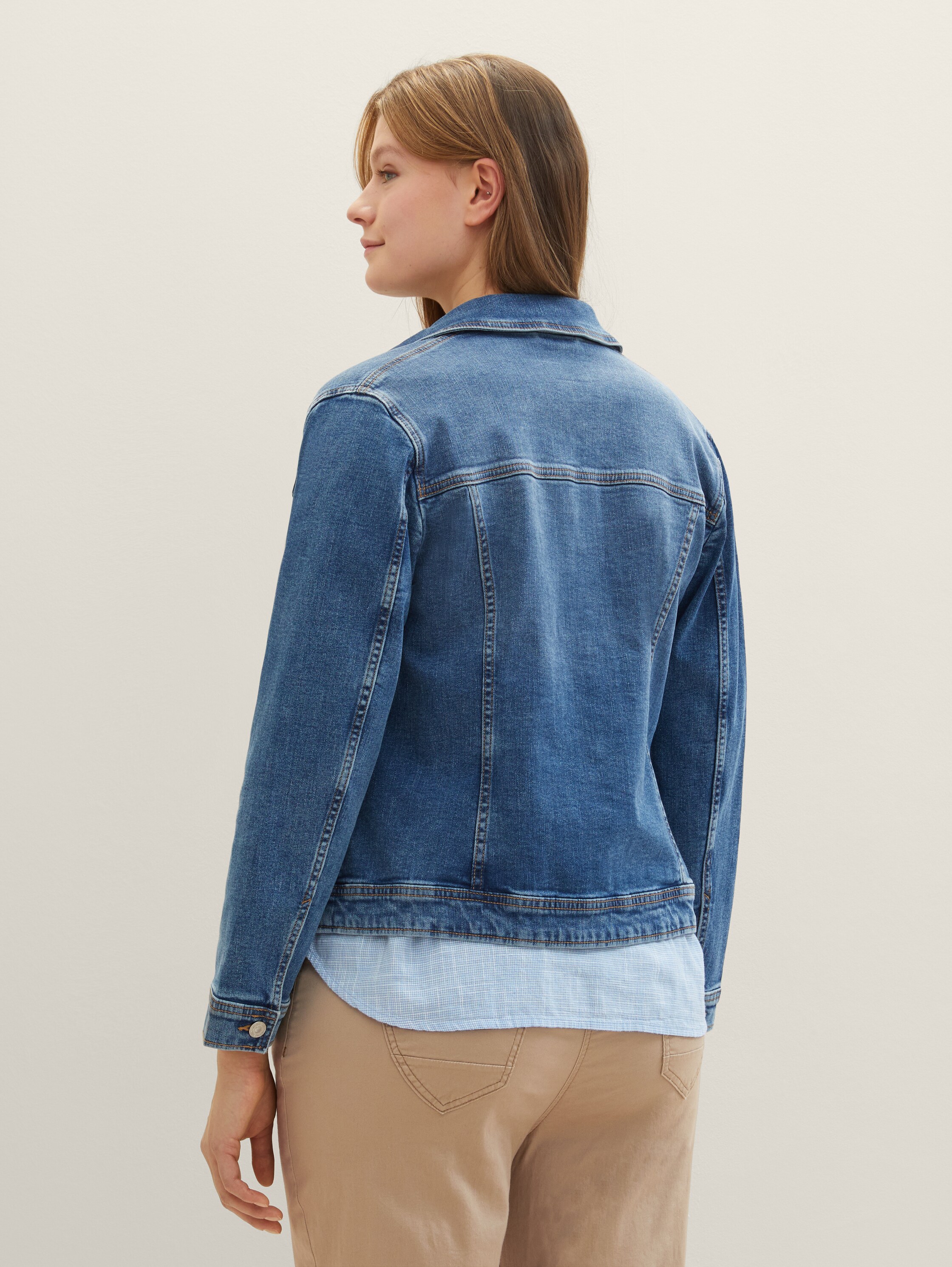 Plus Size - Jeansjacke mit Bio-Baumwolle - blau - 