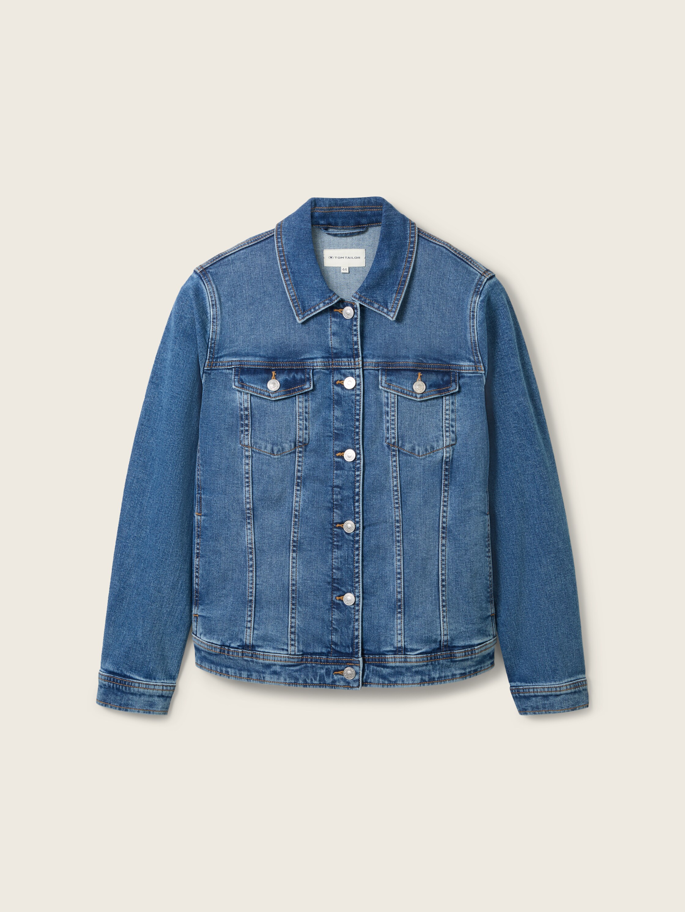 Plus Size - Jeansjacke mit Bio-Baumwolle - blau - 