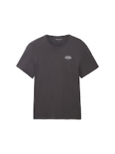 Ausgewählt, T-Shirt mit Logo Print von Tom Tailor, schwarz