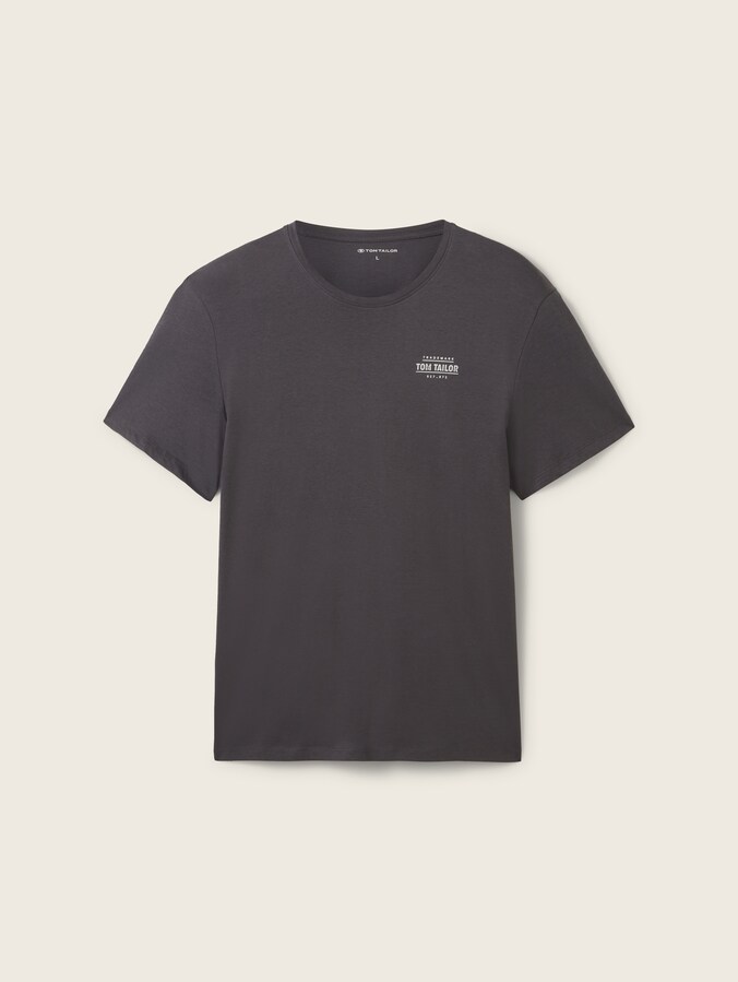 T-Shirt mit Logo Print von Men, Tarmac Grey