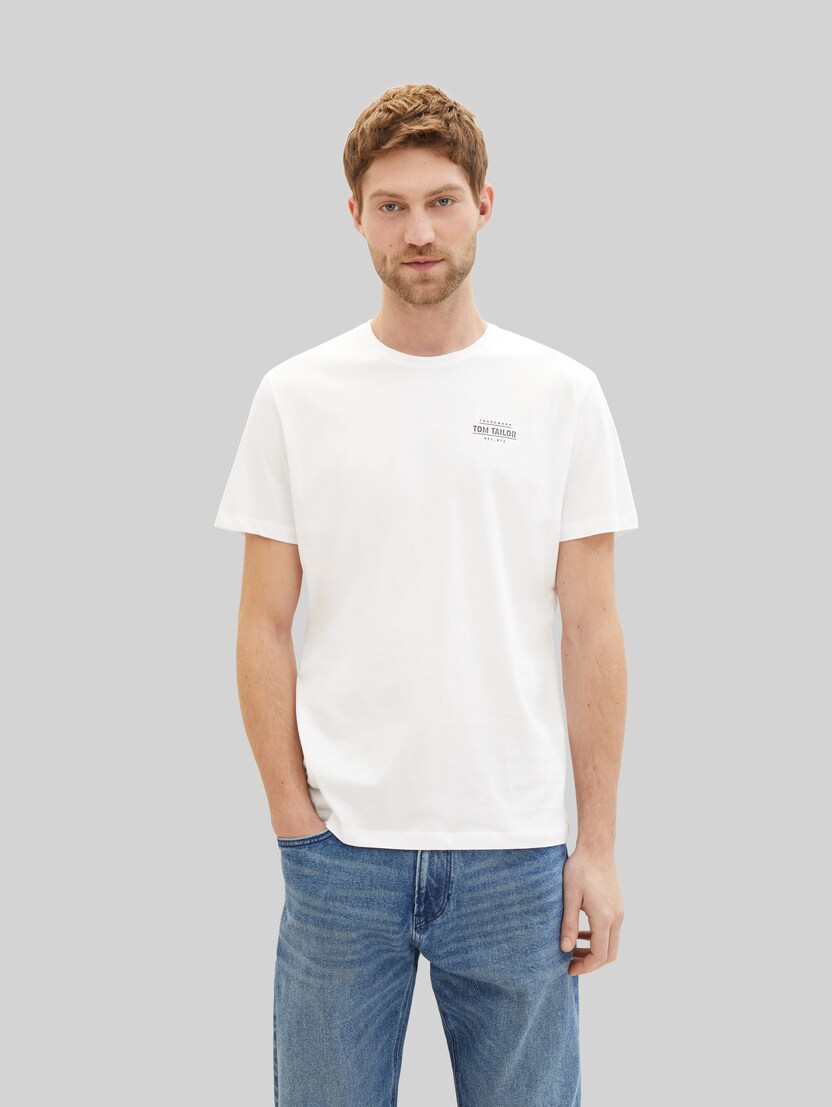 T-Shirt mit Logo Print von Men, White