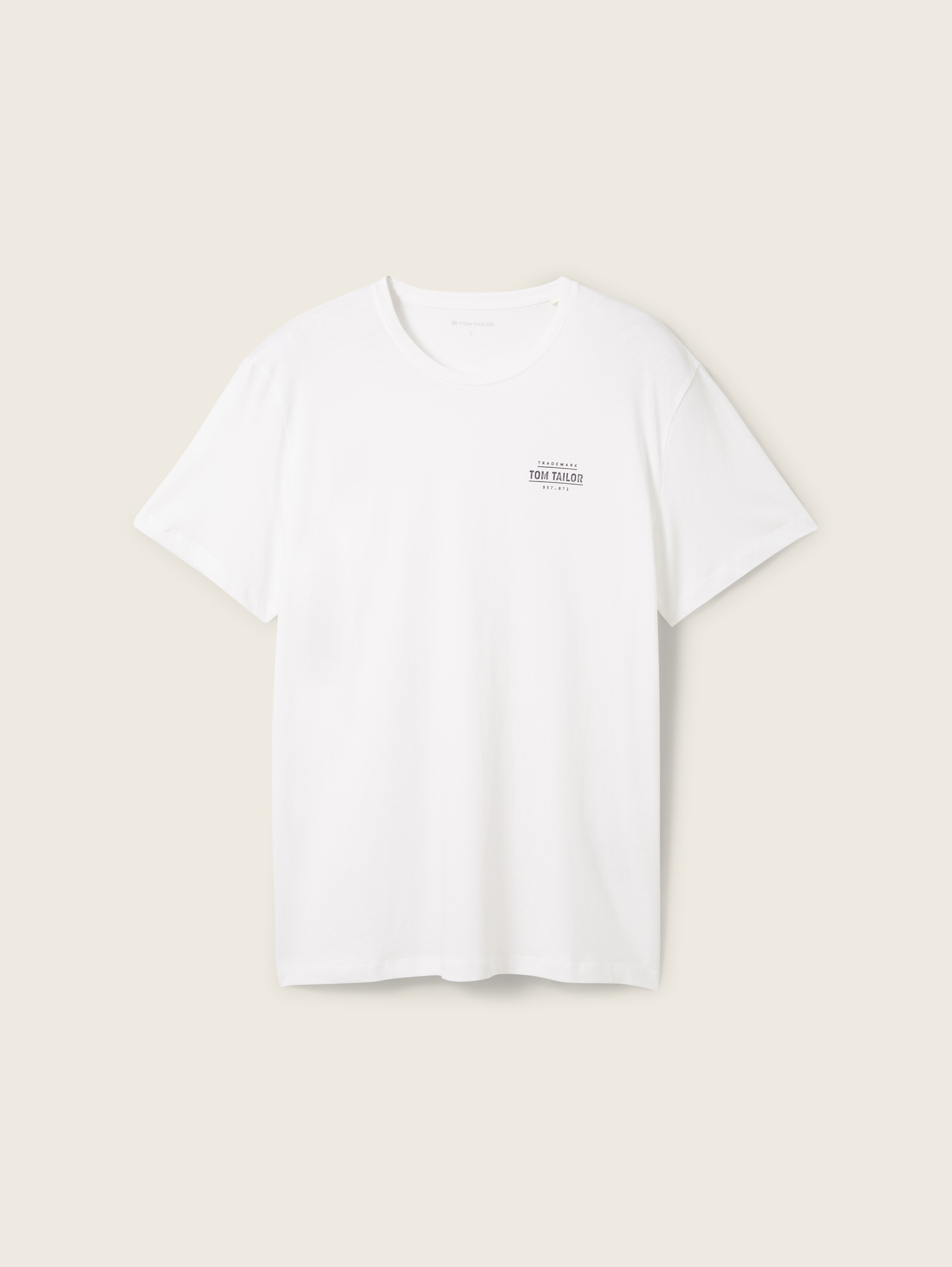 T-shirt with logo print by Men, White