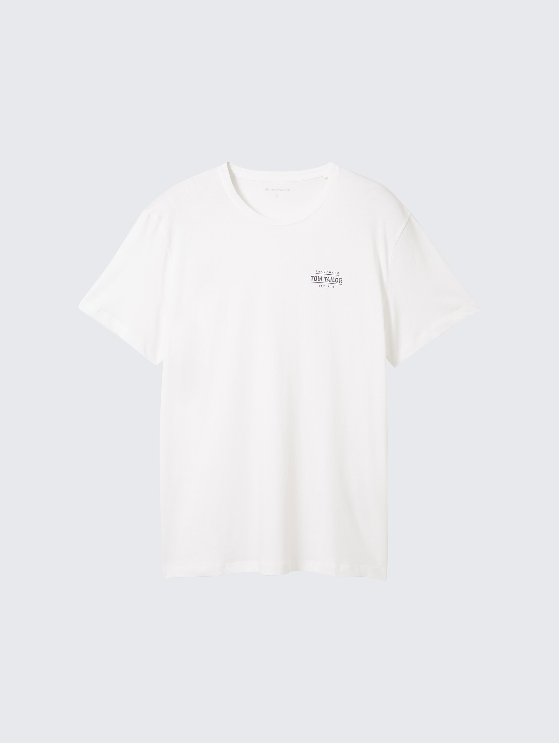 T-Shirt mit Logo Print - White - Vorder-Produkt-Ansicht