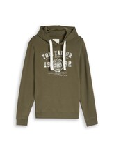 Nicht ausgewählt, Hoodie Sweatshirt mit Logo Print von Tom Tailor, grün