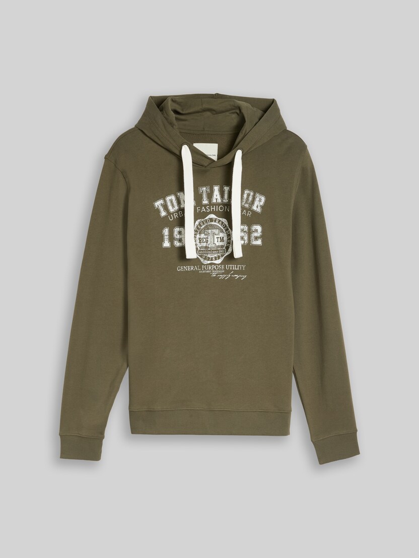 Hoodie Sweatshirt mit Logo Print von Men, Black Olive