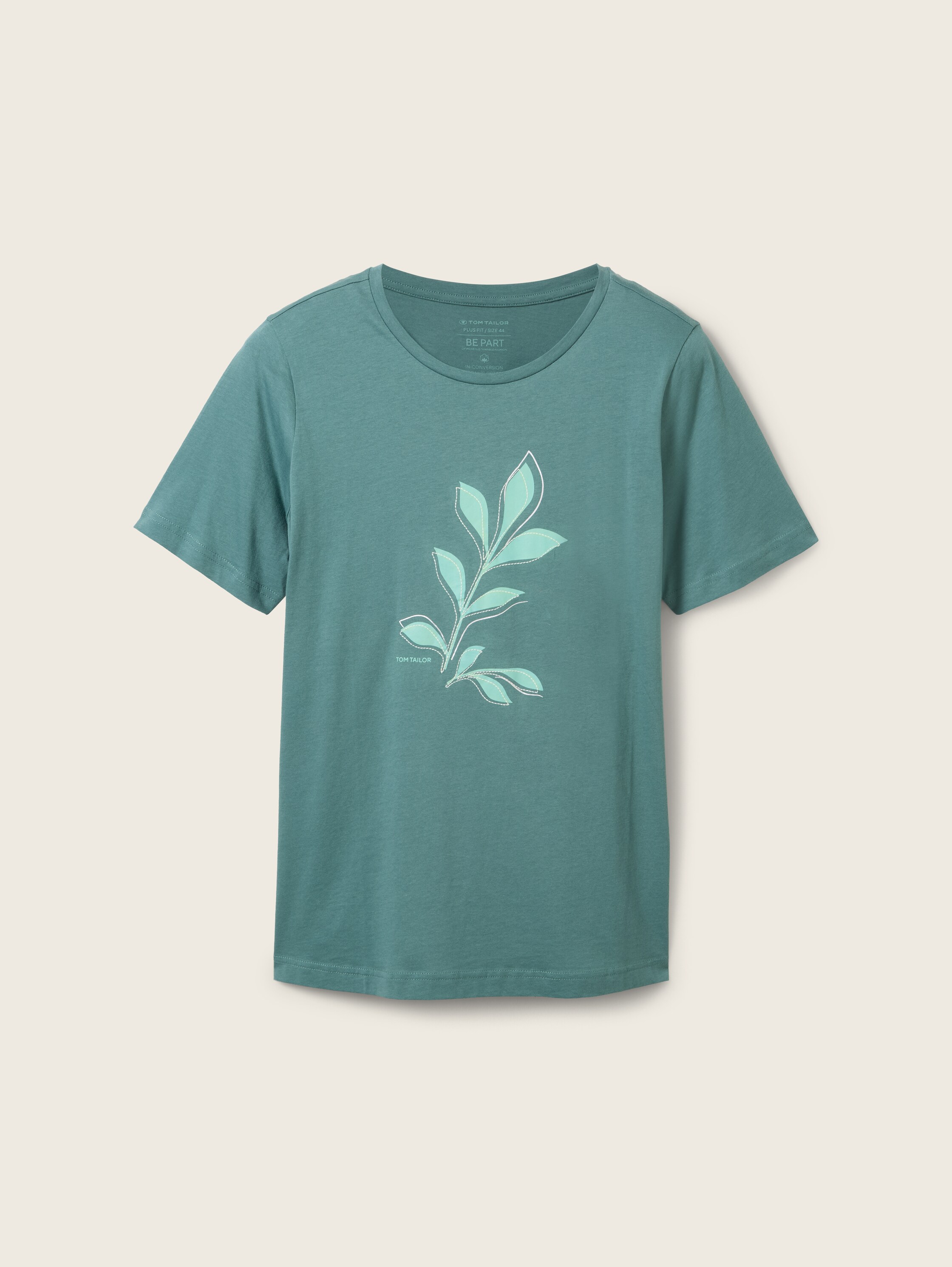 Plus Size - T-Shirt mit Print - grün - Produktansicht