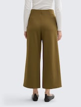 Culottebroek met hoge taille - Golden Olive Green - Neklijn model-achteraanzicht